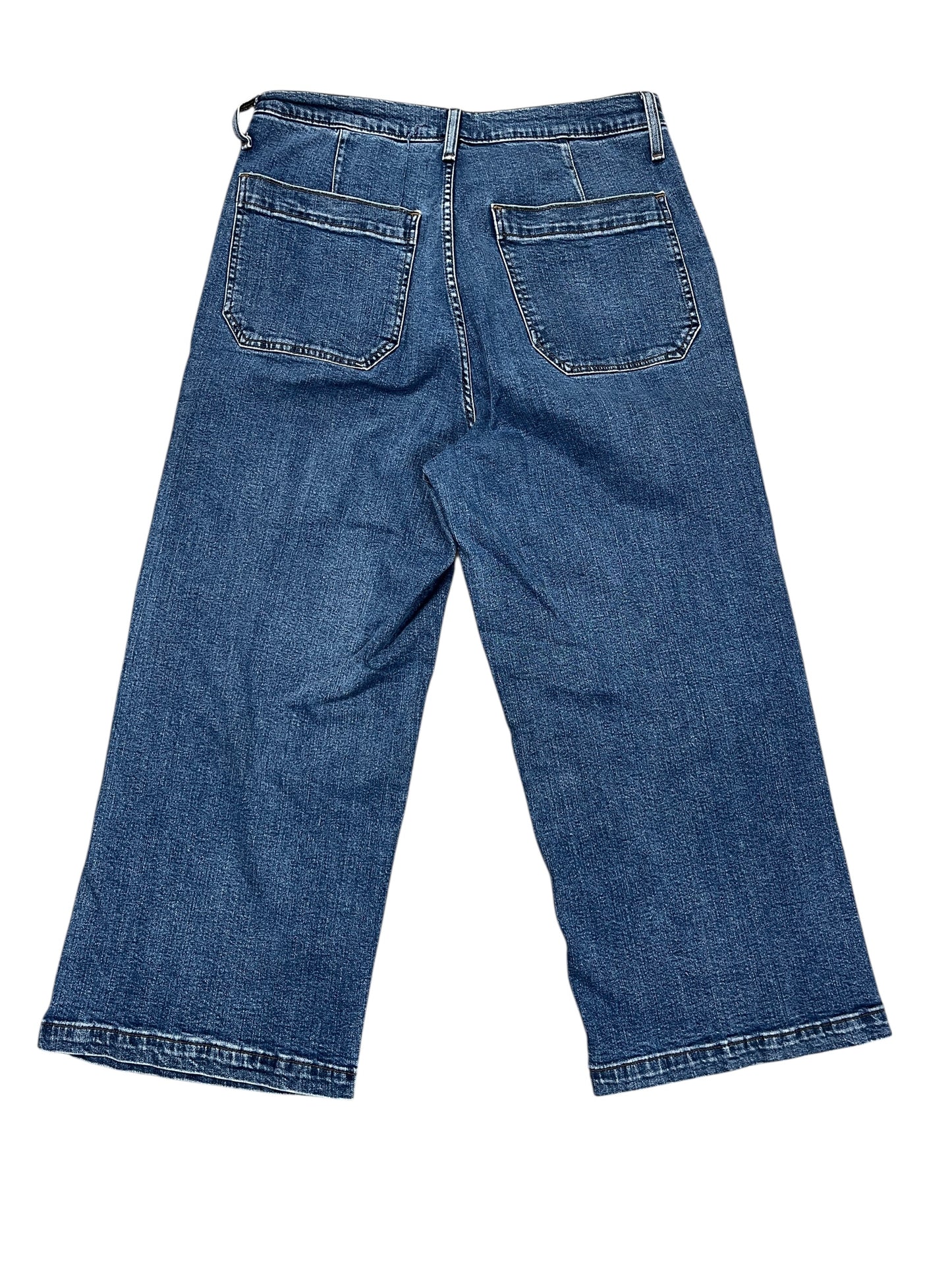 Jeans Wide Leg By J. Crew In Blue Denim, Size:14