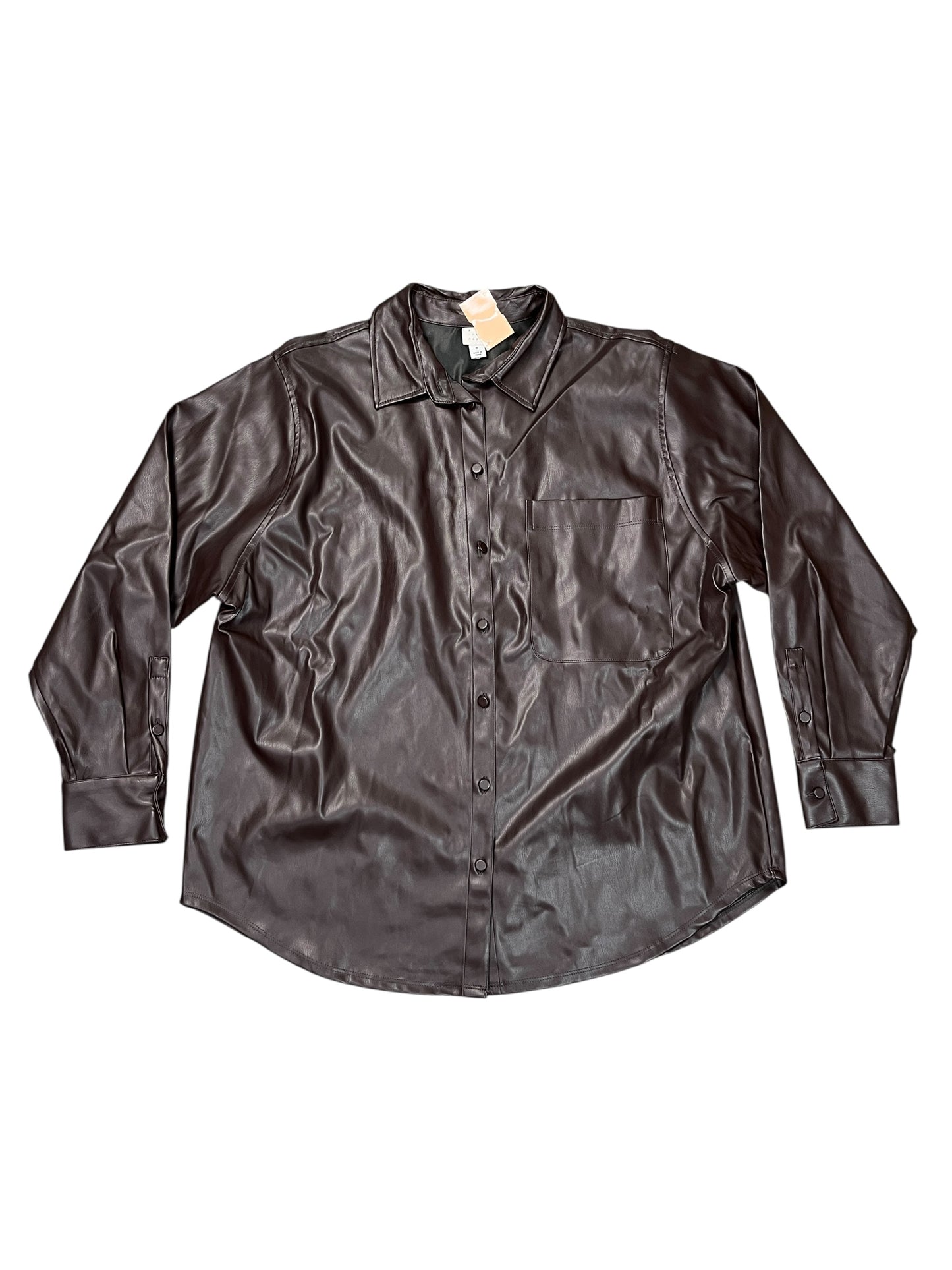 Jacket Shirt By A New Day In Brown, Size:M