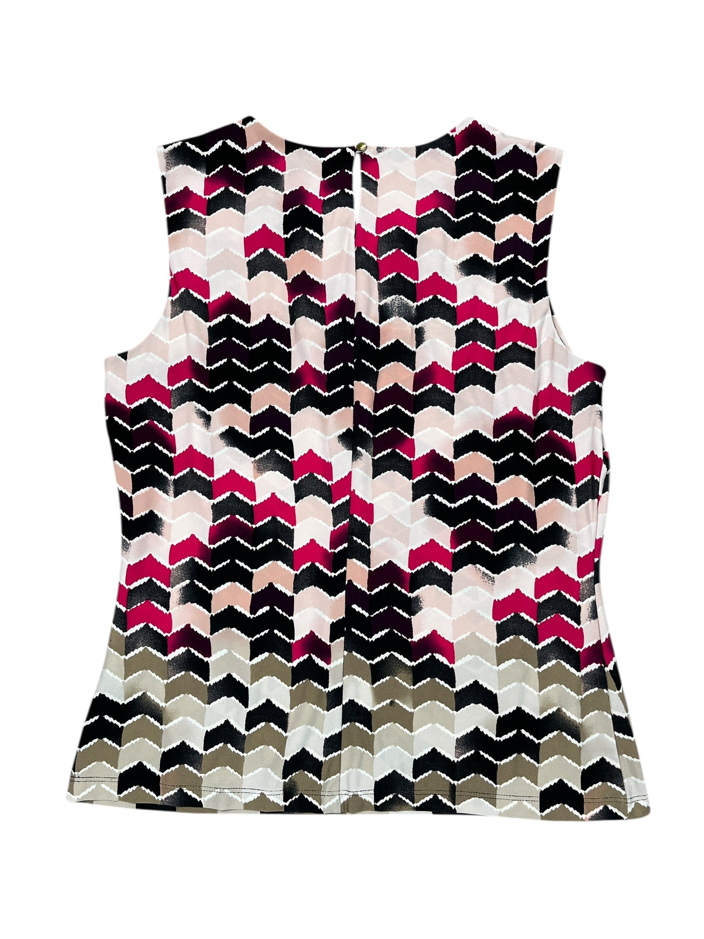 Blouse Sleeveless By Calvin Klein In Chevron Pattern, Size:M