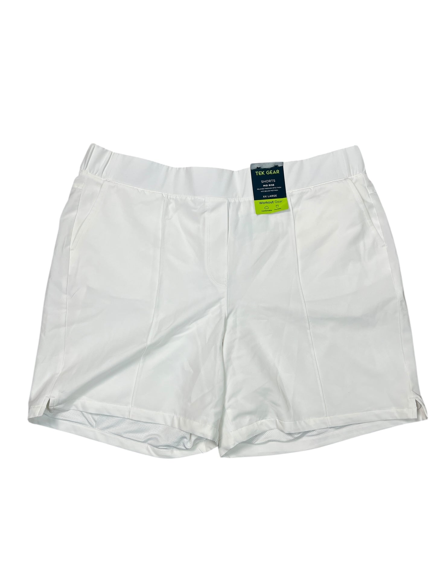 Athletic Shorts By Tek Gear In White, Size:xxl