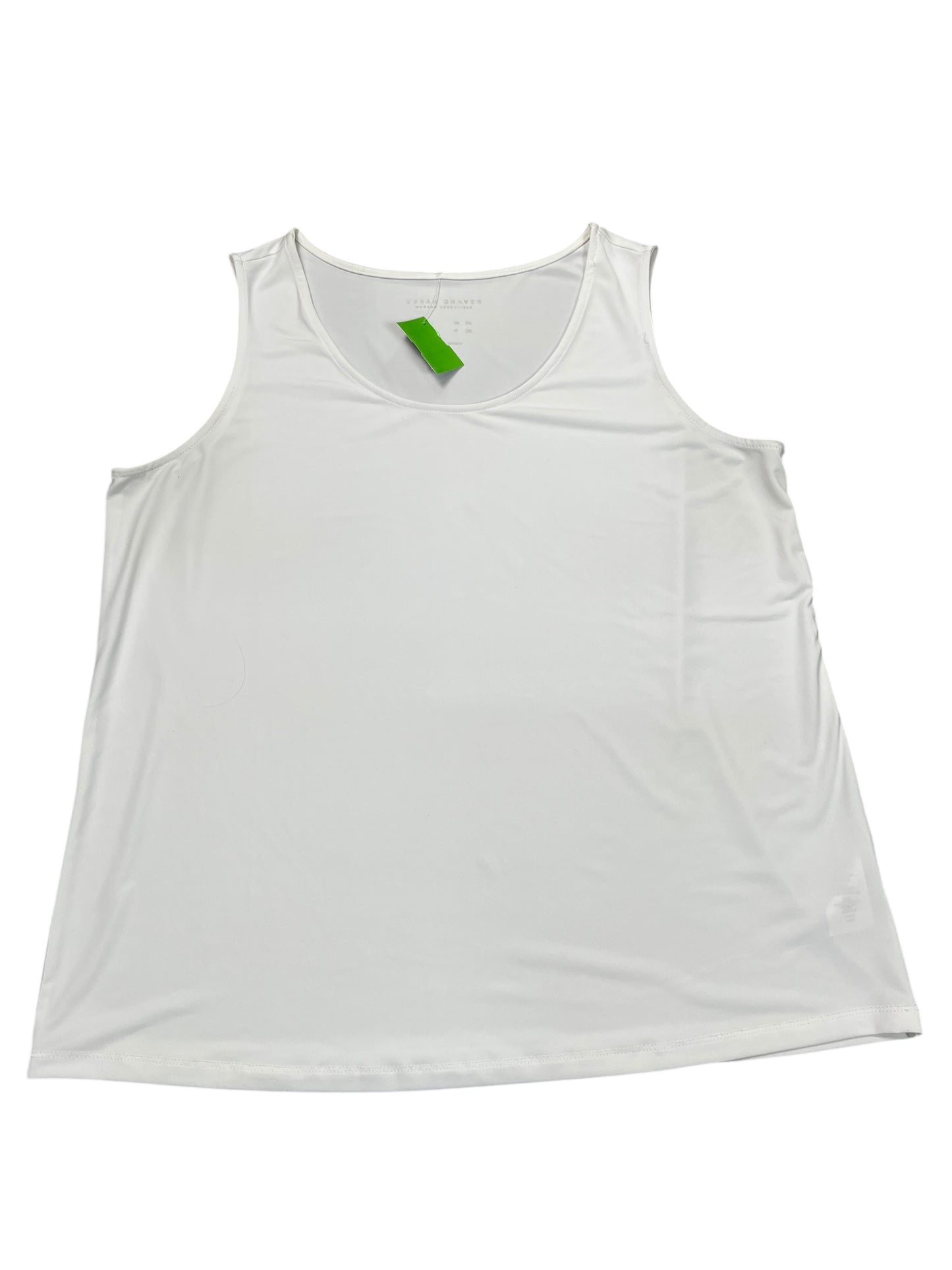 Tank Top By Susan Graver In White, Size:1X
