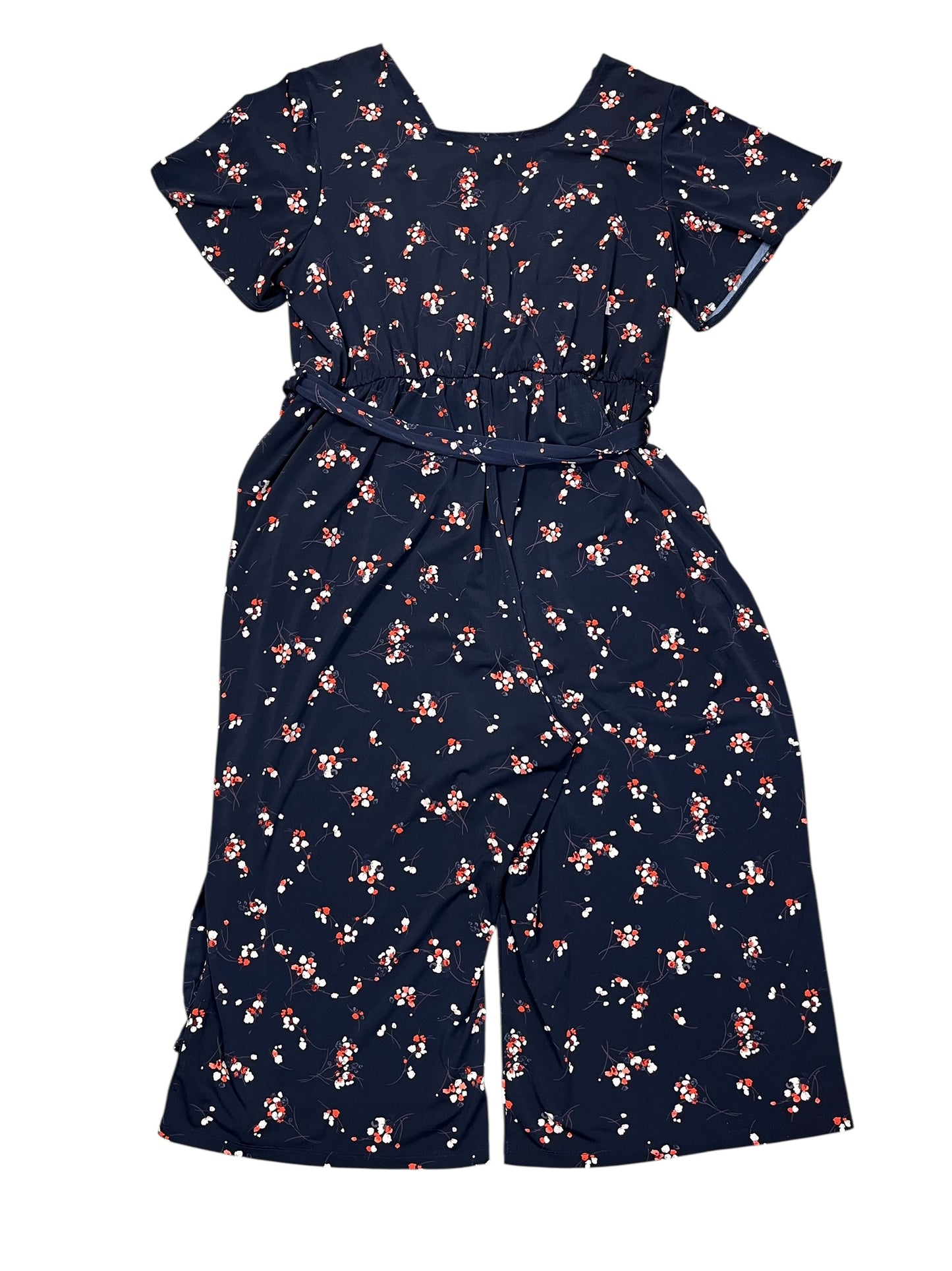 Jumpsuit By Kaleigh In Navy, Size:2X
