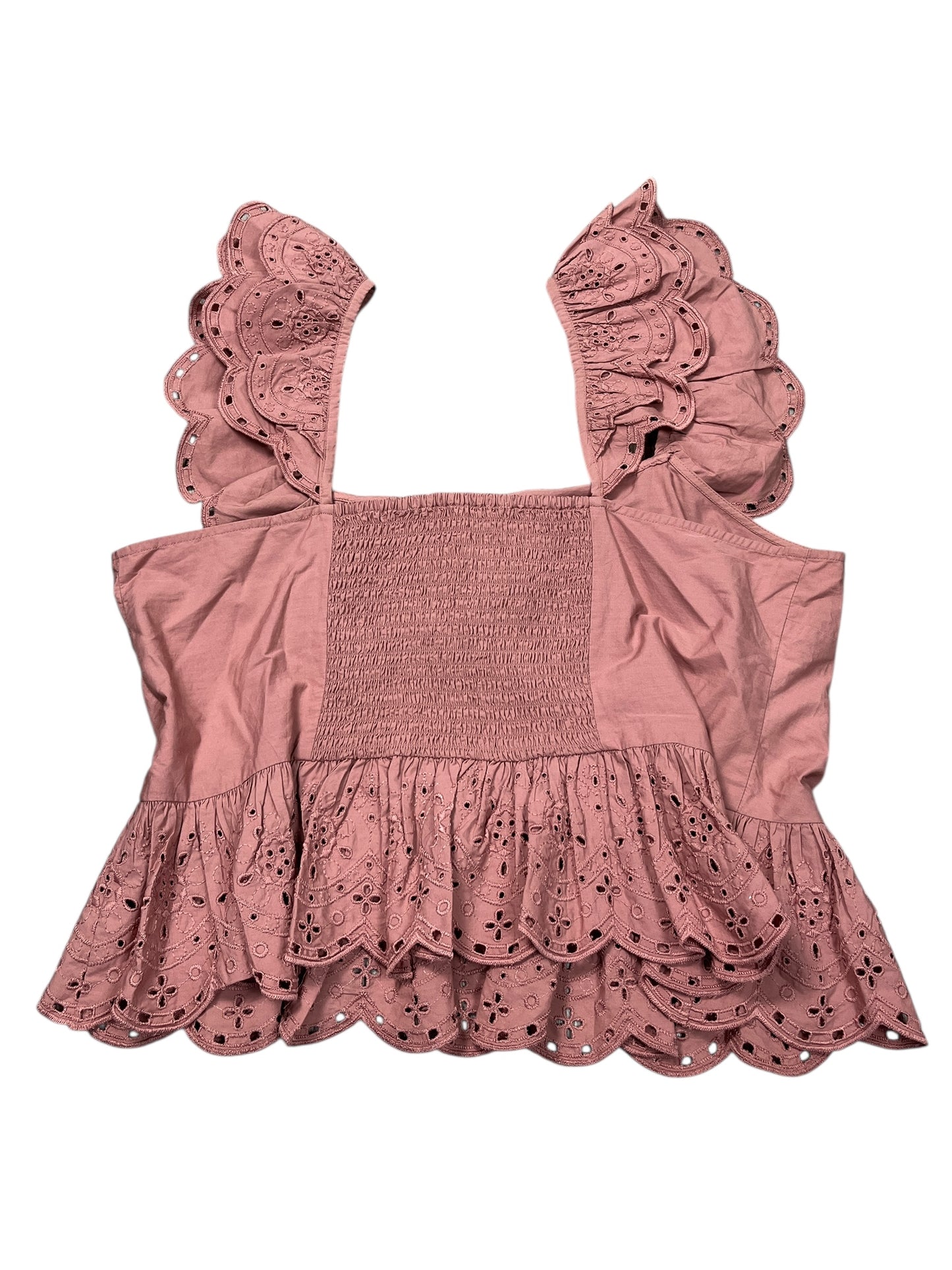 Blouse Sleeveless By Express In Pink, Size:Xl