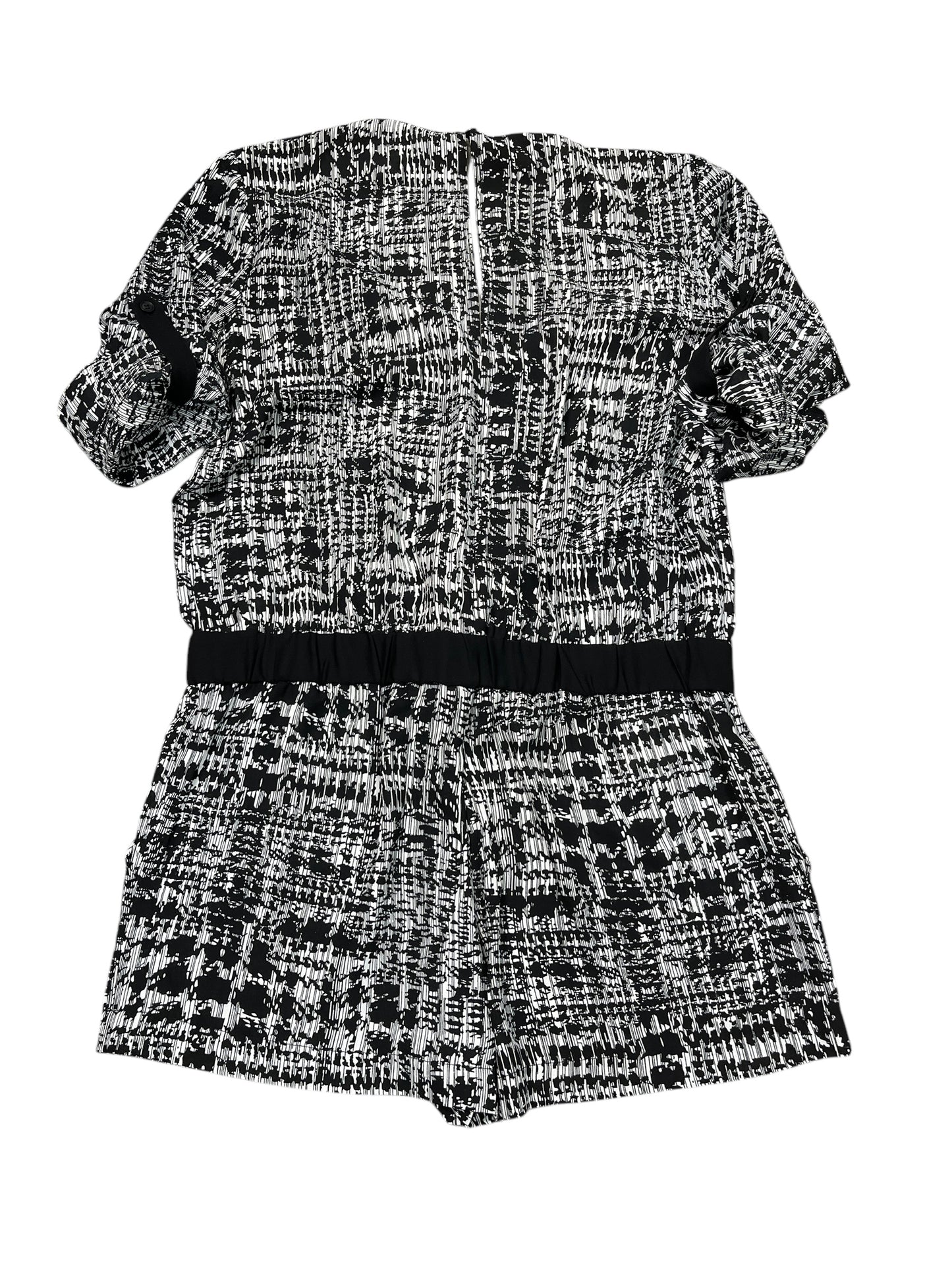 Romper By Bcbgmaxazria In Black & Cream, Size:S