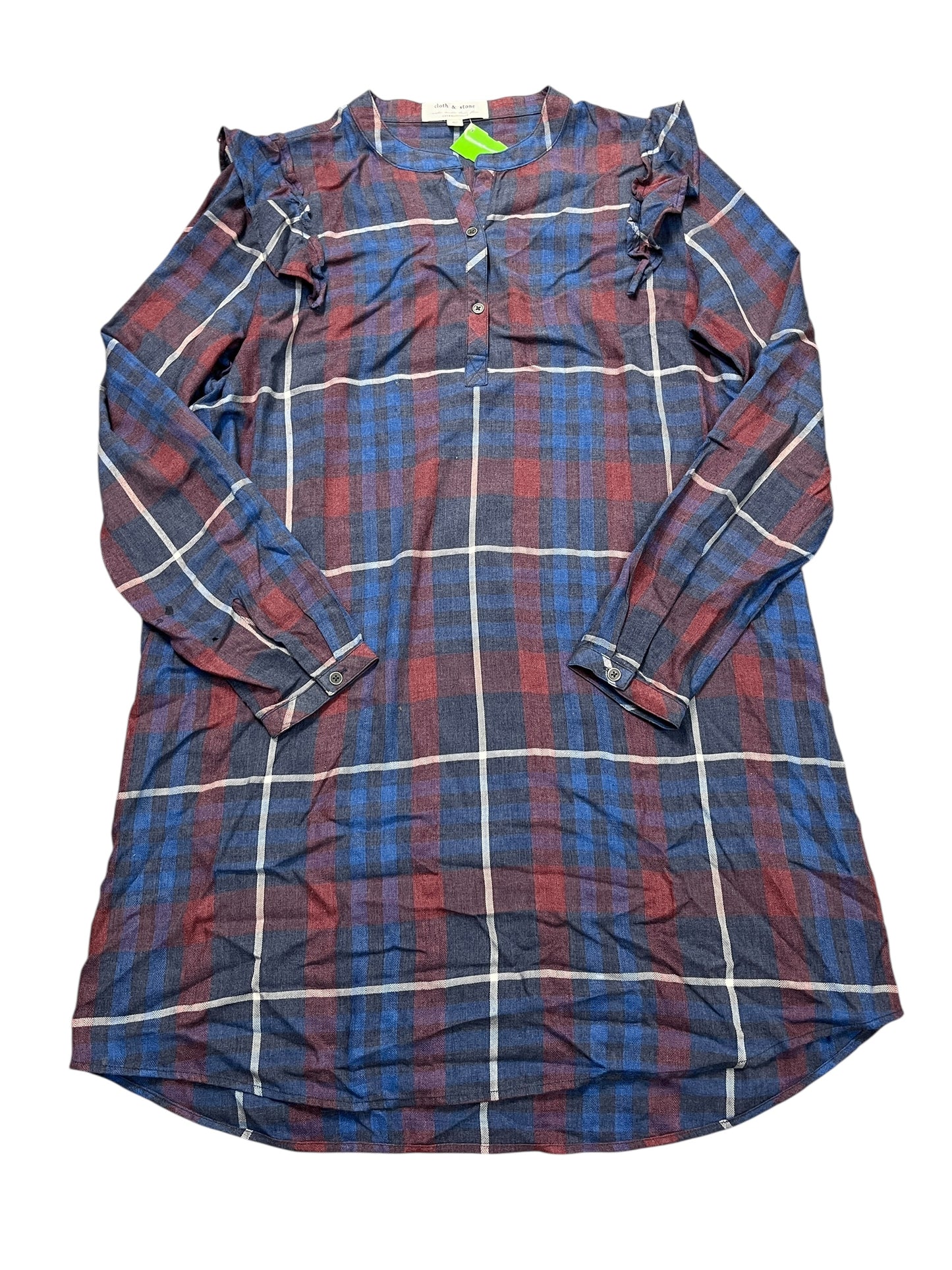 Dress Casual Short By Cloth & Stone In Blue & Red, Size:Xl