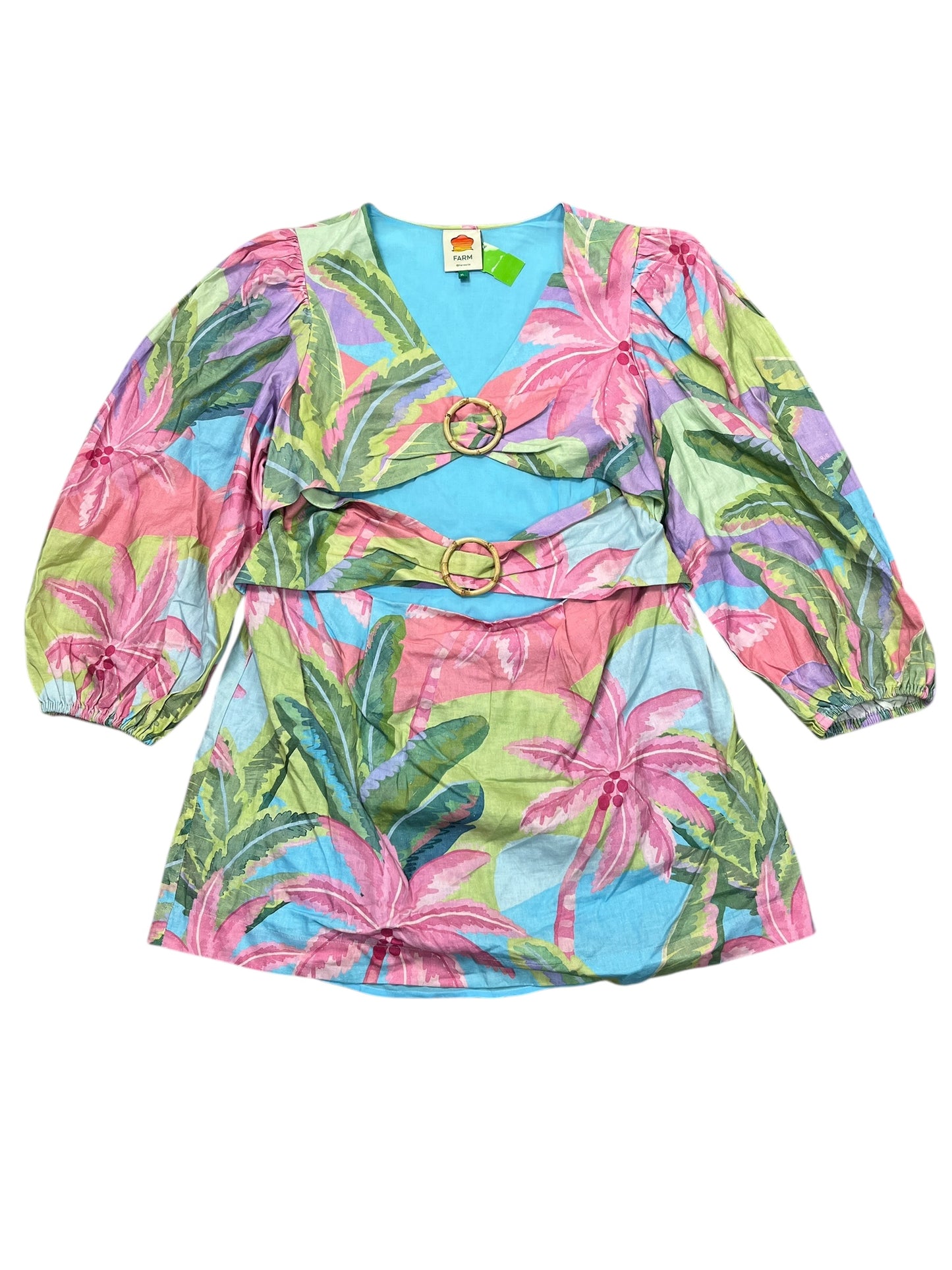 Dress Casual Short By Farm Rio In Pink, Size:Xl