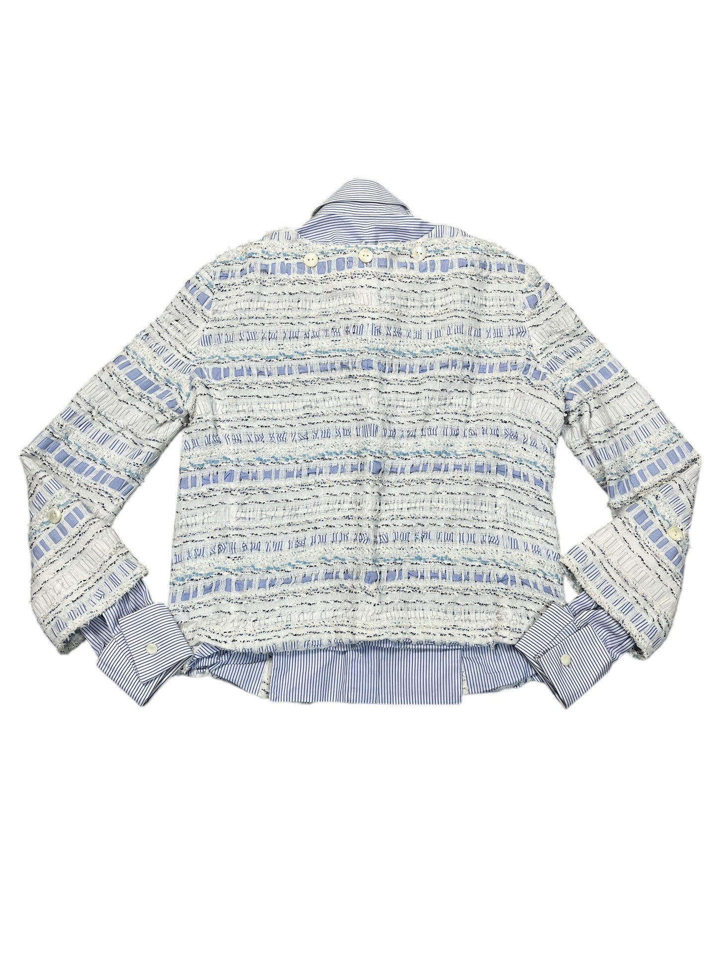 Jacket Luxury Designer By Dolce And Gabbana In Blue & White, Size:M