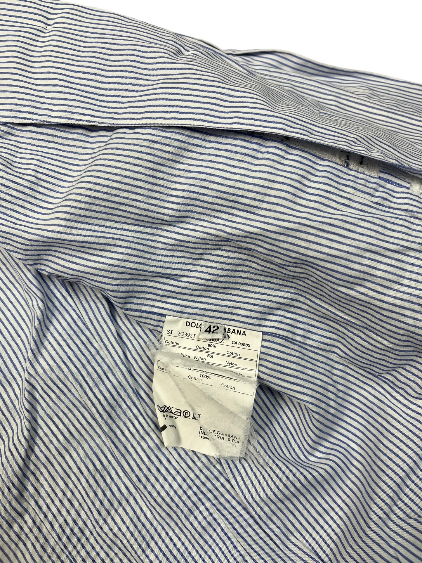 Jacket Luxury Designer By Dolce And Gabbana In Blue & White, Size:M