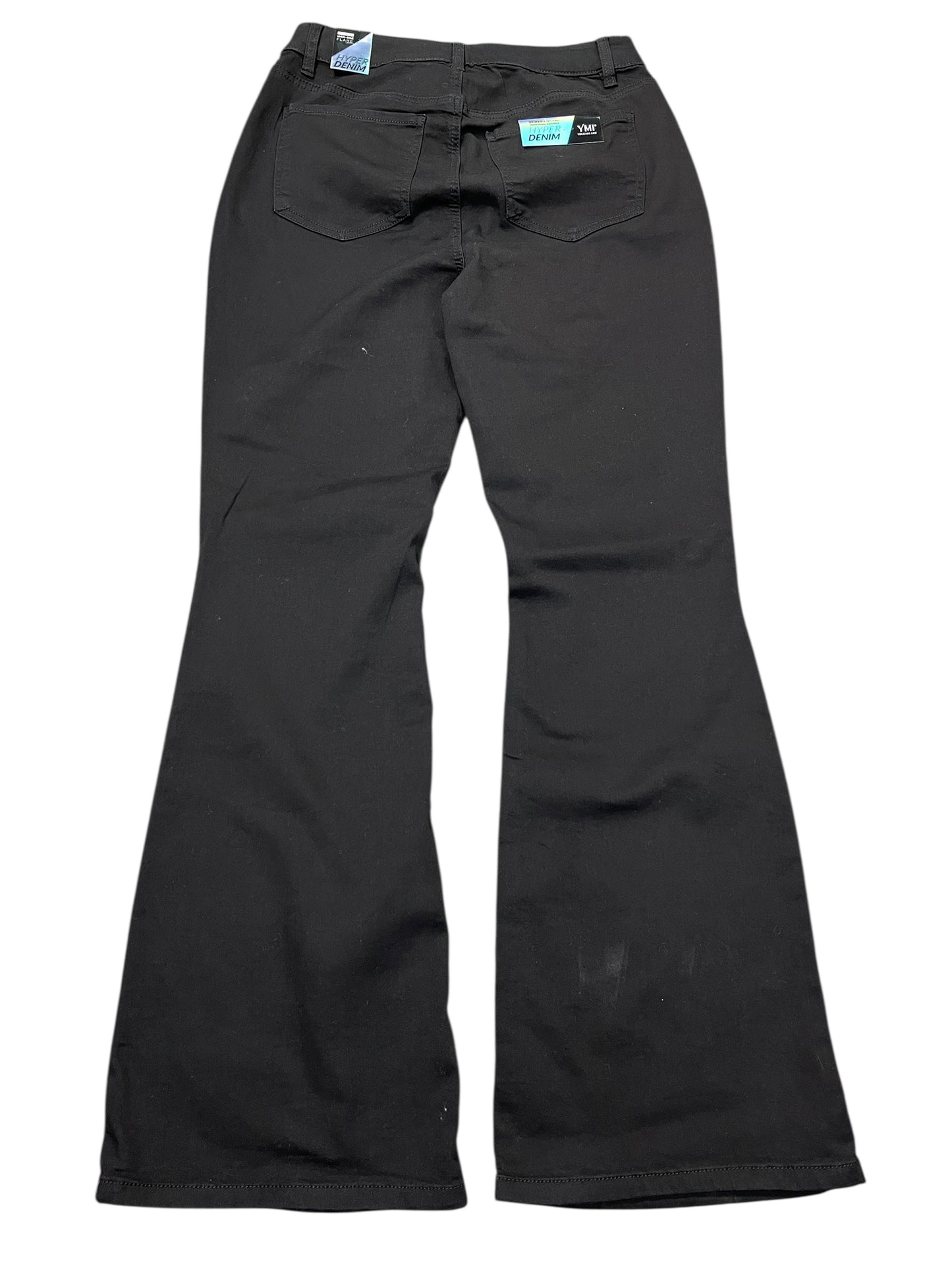 Jeans Flared By Ymi In Black Denim, Size:1X