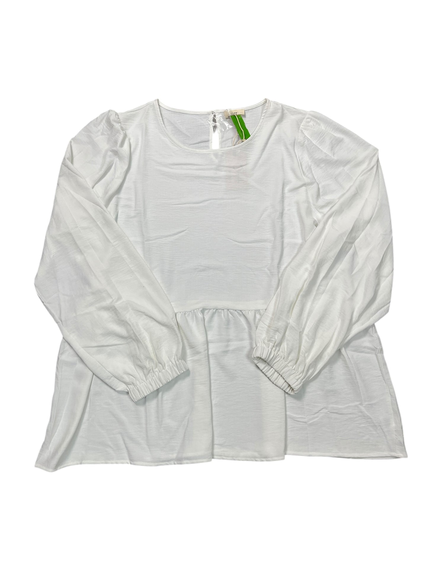 Top Ls By OTT In White, Size:3X