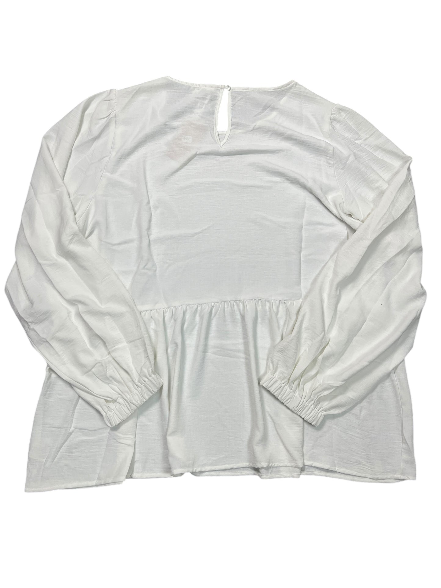 Top Ls By OTT In White, Size:3X