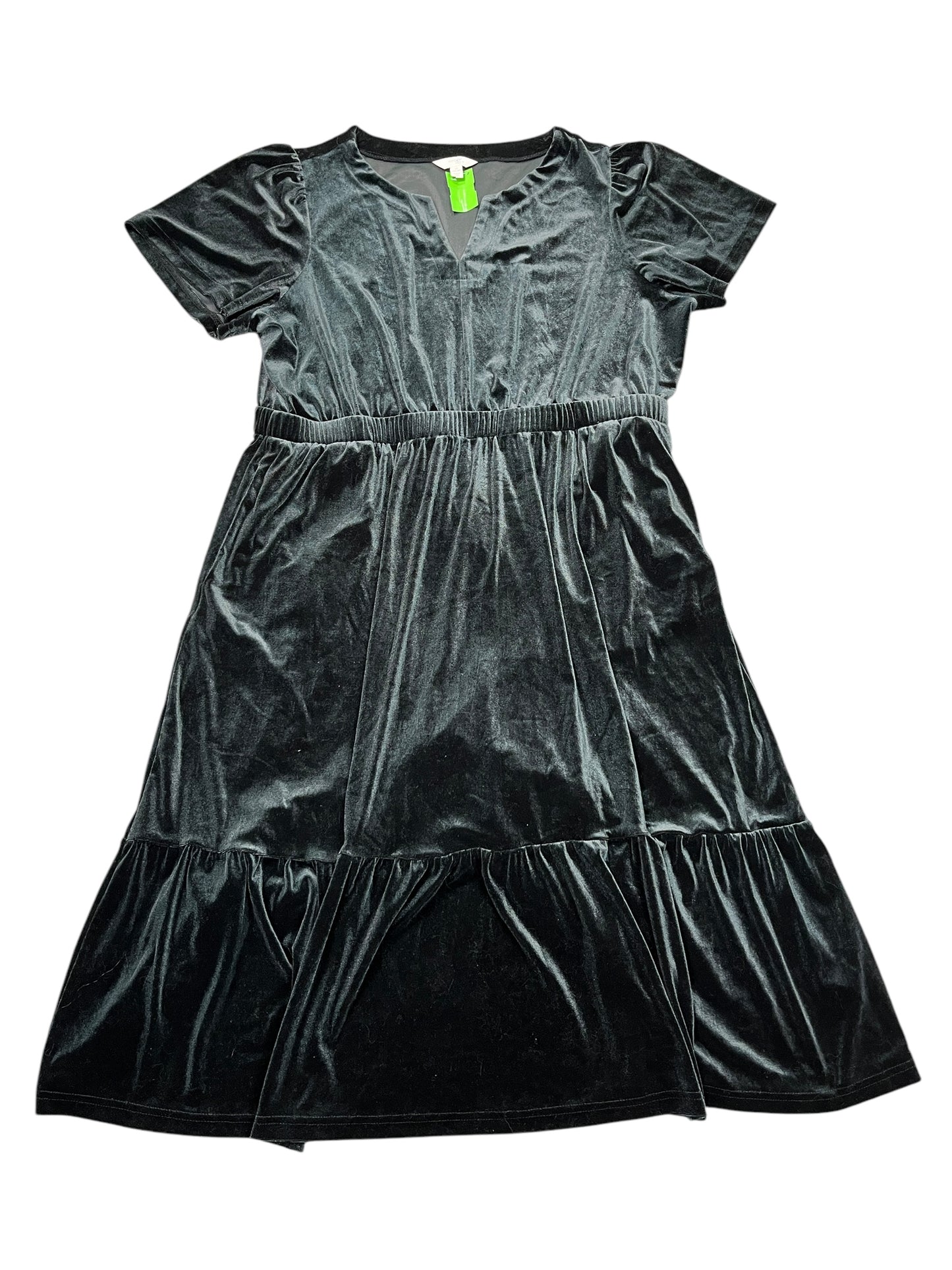 Dress Casual Midi By Terra & Sky In Grey, Size:1X