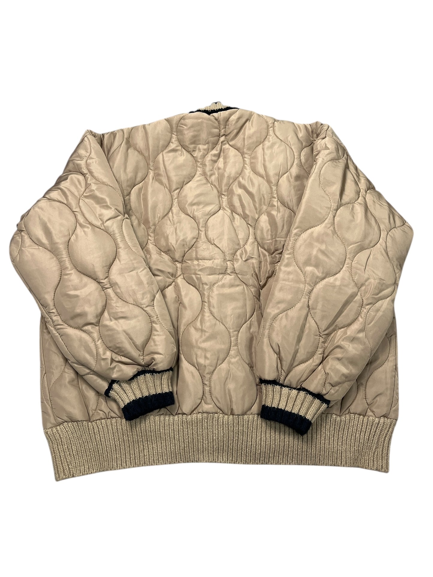 Jacket Puffer & Quilted By COMMENSE In Tan, Size:L