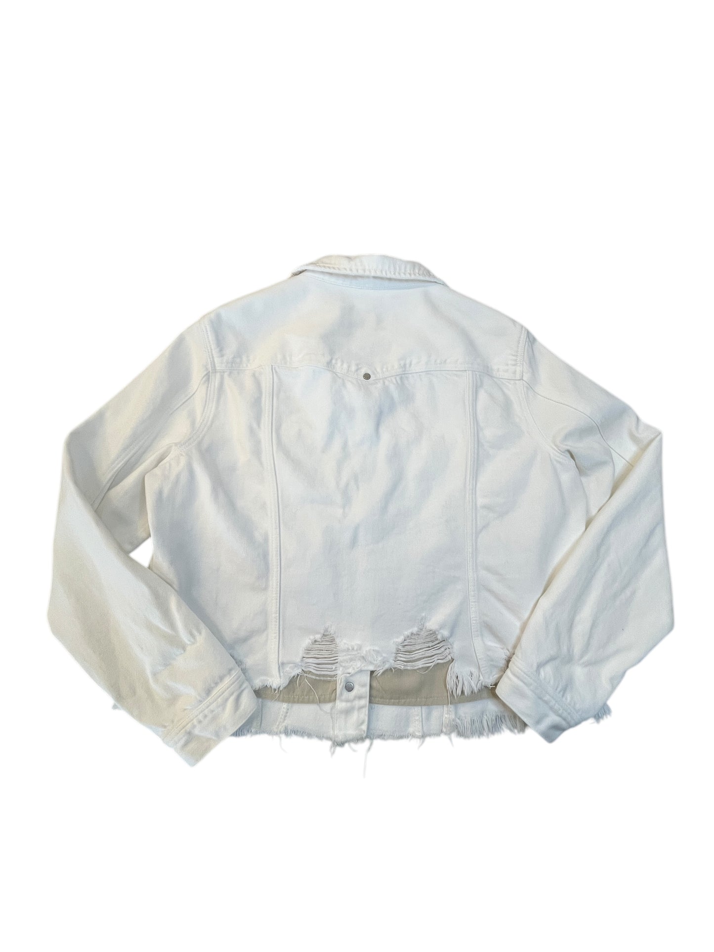 Jacket Denim By Liverpool In White Denim, Size:Xl
