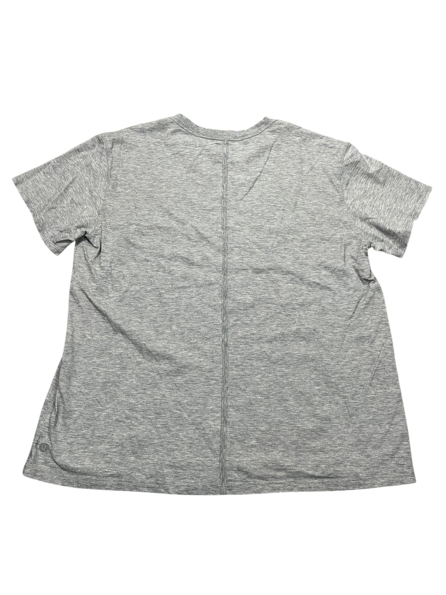 Athletic Top Ss By Lululemon In Grey, Size:M