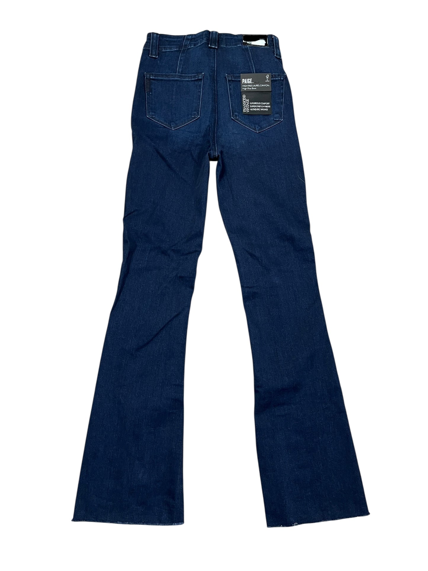Jeans Boot Cut By Paige In Blue Denim, Size:0