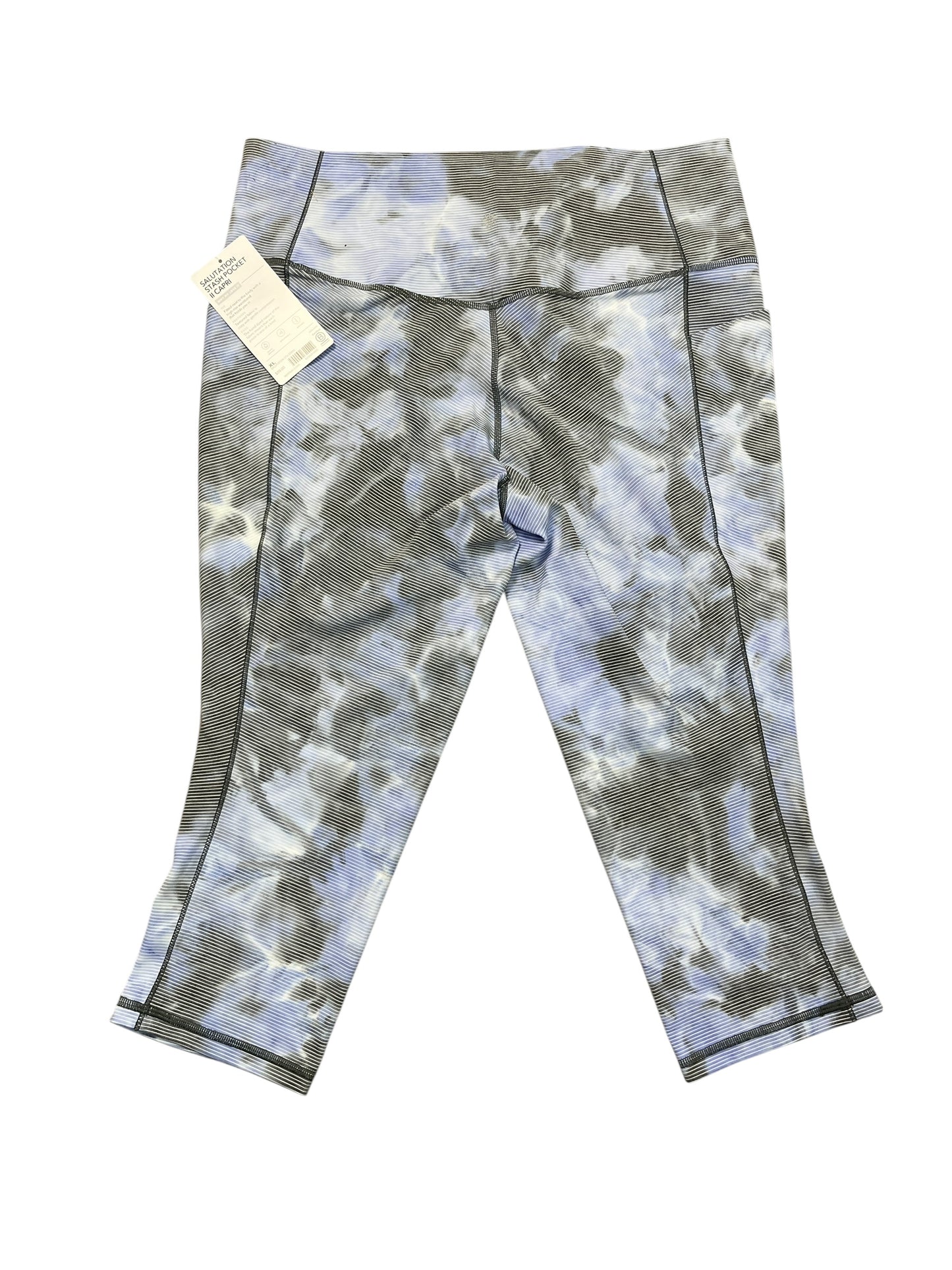 Athletic Leggings Capris By Athleta In Blue & Grey, Size:Xl