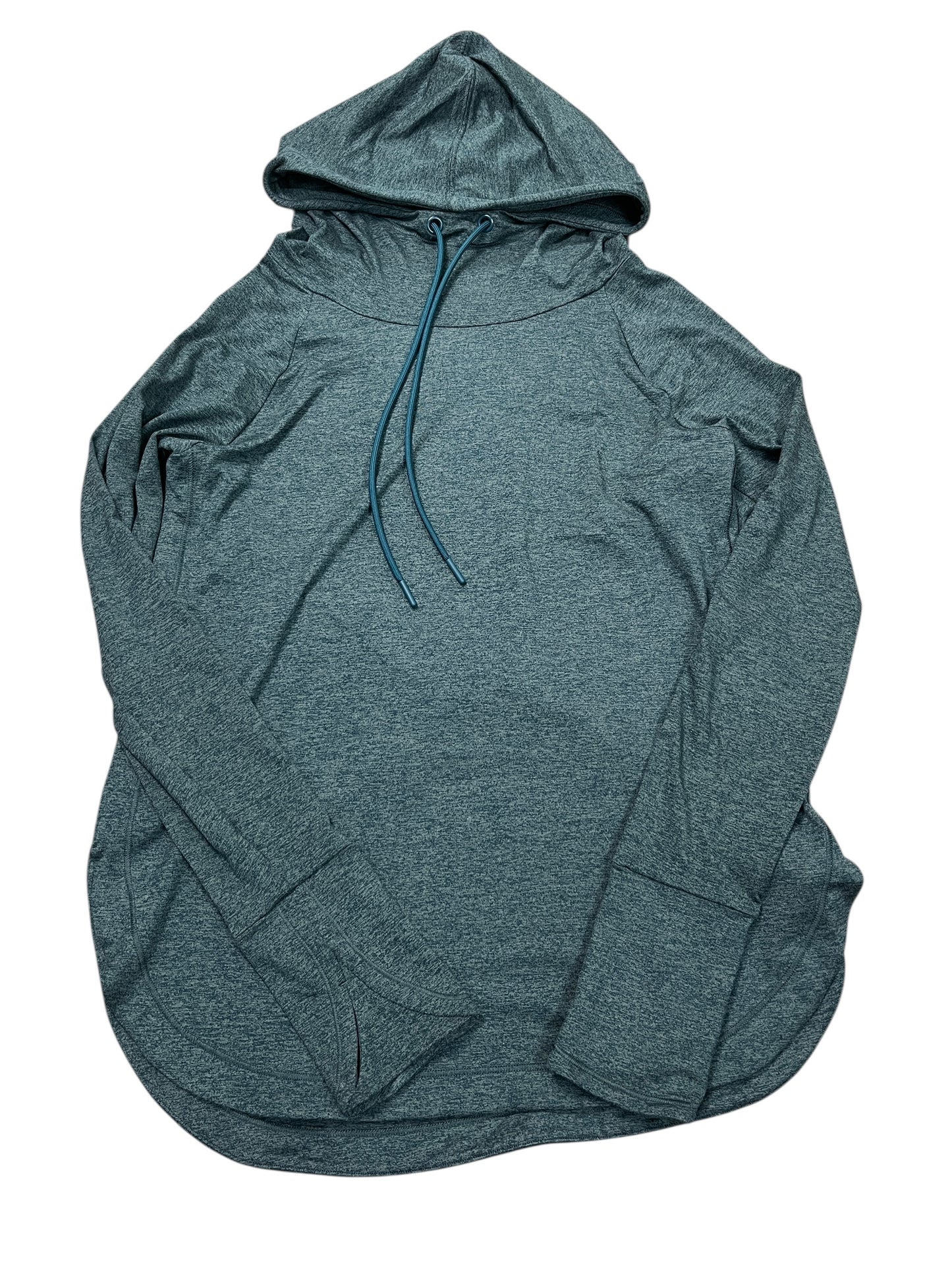 Athletic Top Ls Hoodie By Athleta In Teal, Size:S