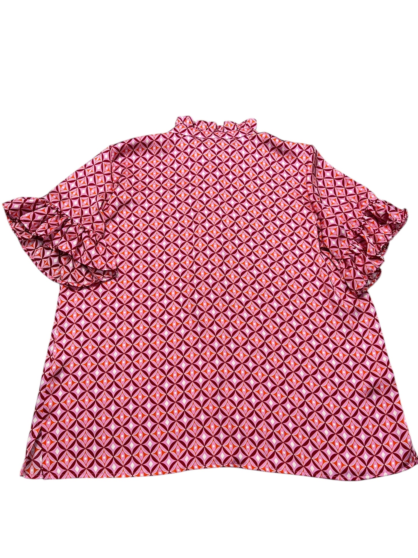 Blouse Ss By Ivy Jane In Pink, Size:Xl