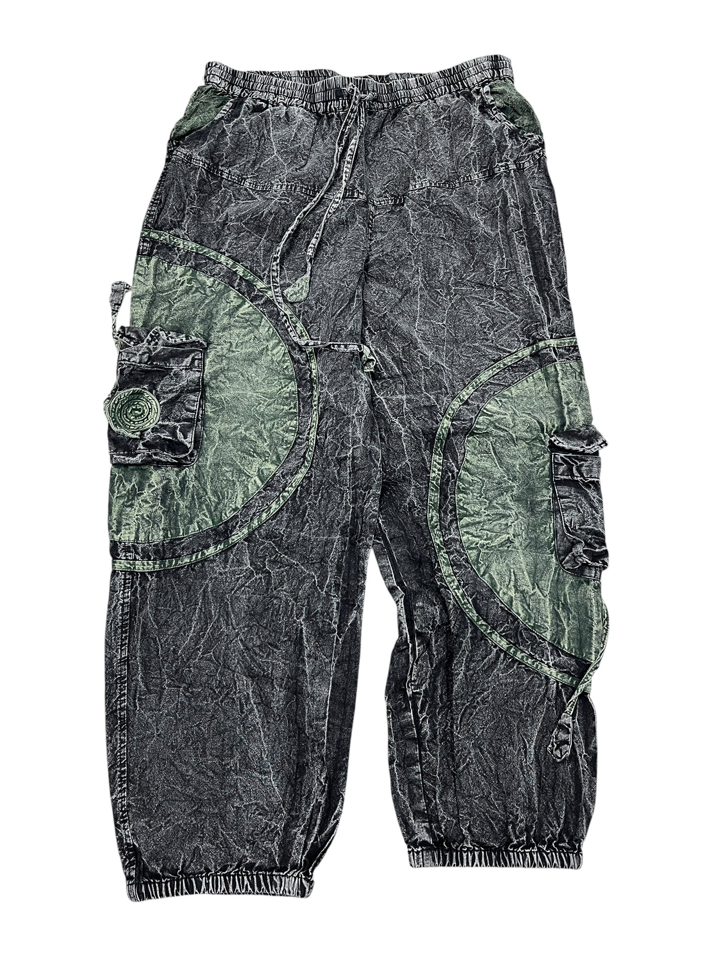 Pants Lounge By Earthbound In Black & Green, Size:M