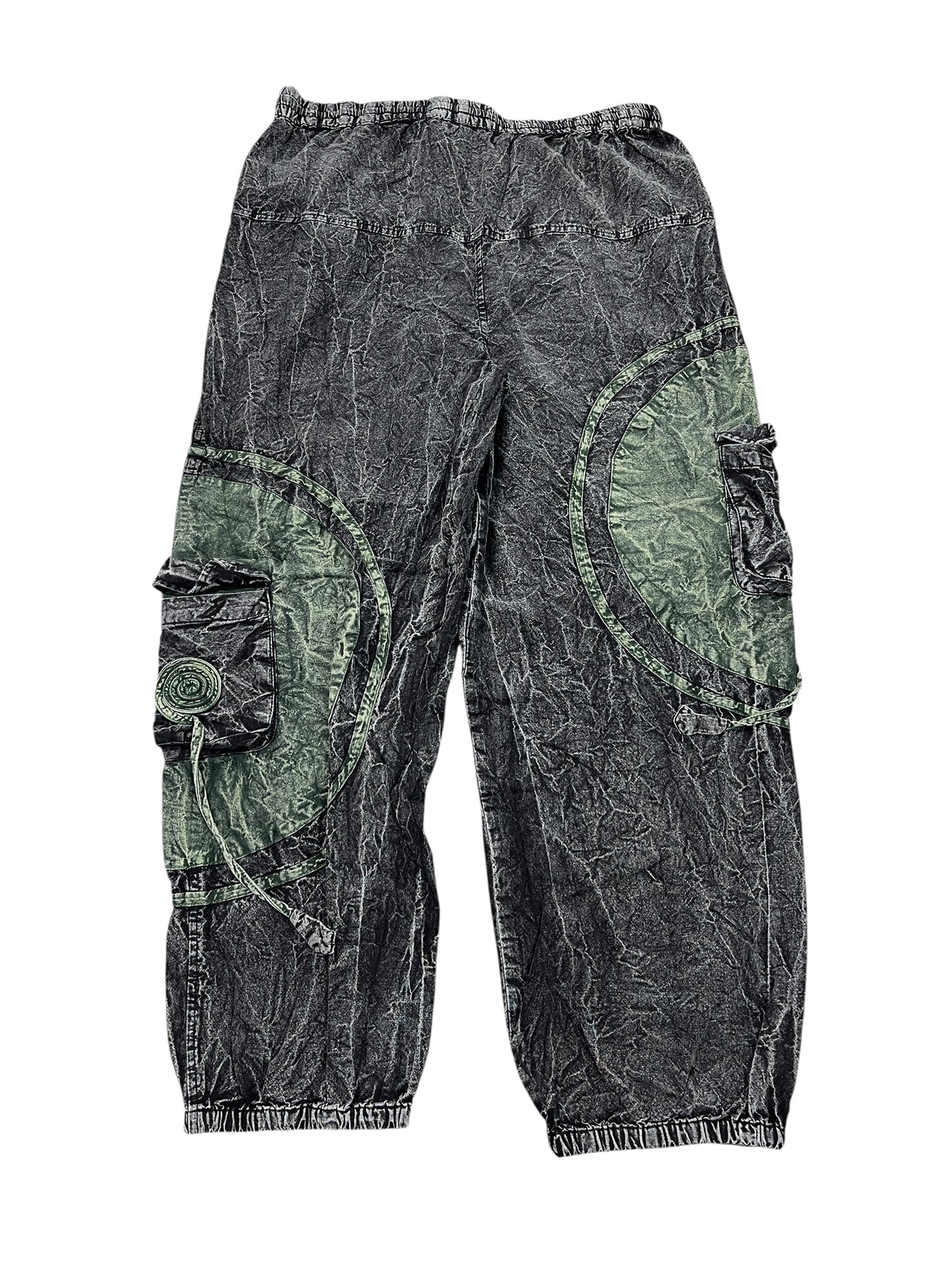 Pants Lounge By Earthbound In Black & Green, Size:M