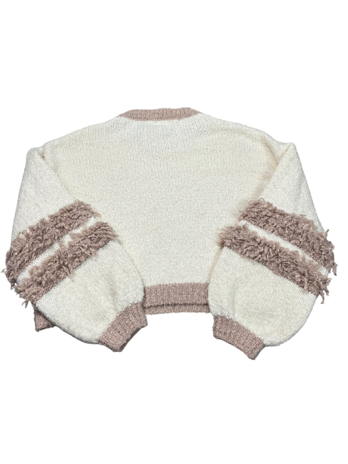 Sweater By Dreamers In Brown & White, Size:M