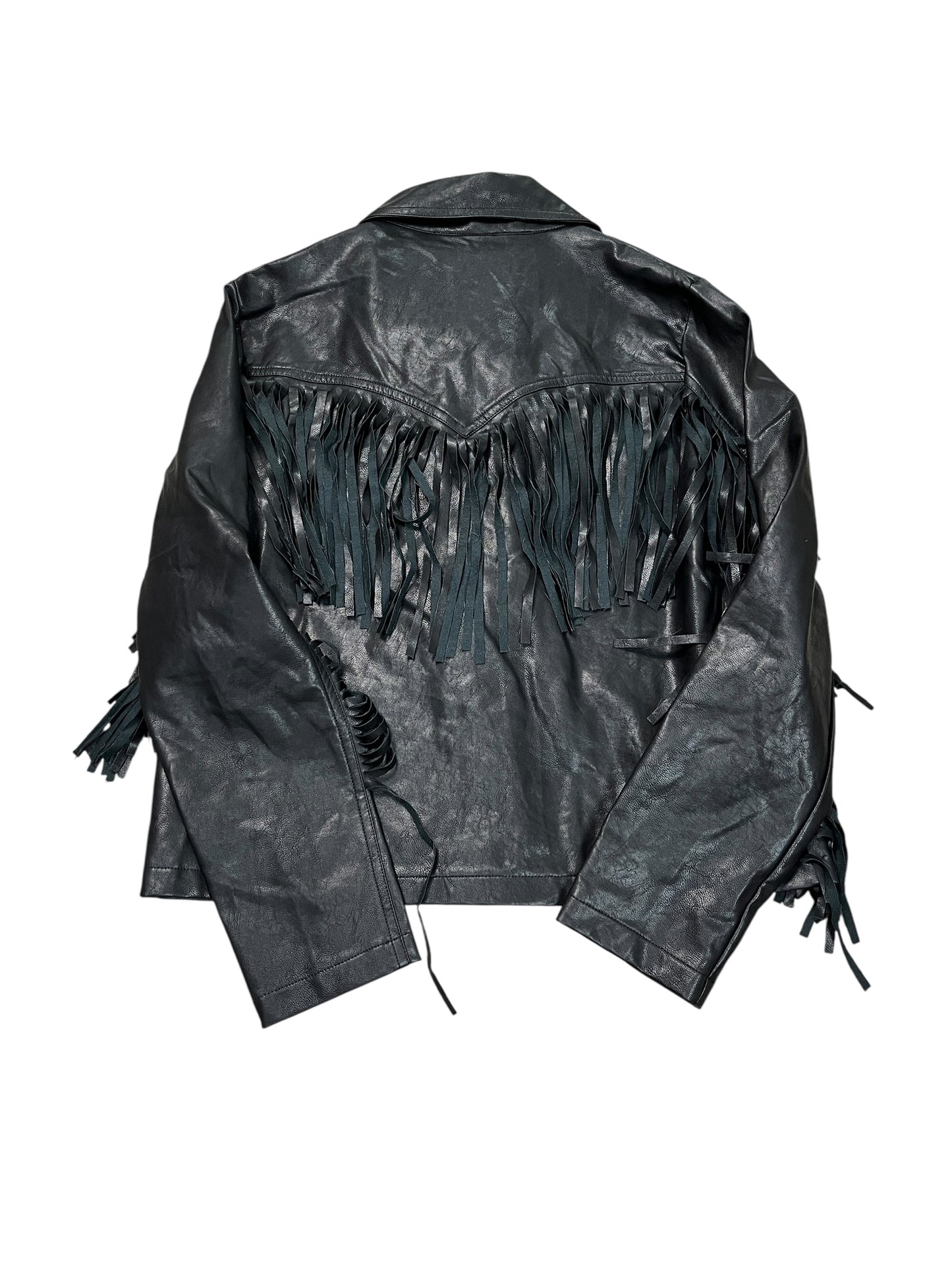 Jacket Leather By Clothes Mentor In Black, Size:M