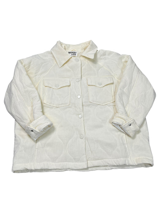 Jacket Puffer & Quilted By Clothes Mentor In Cream, Size:M