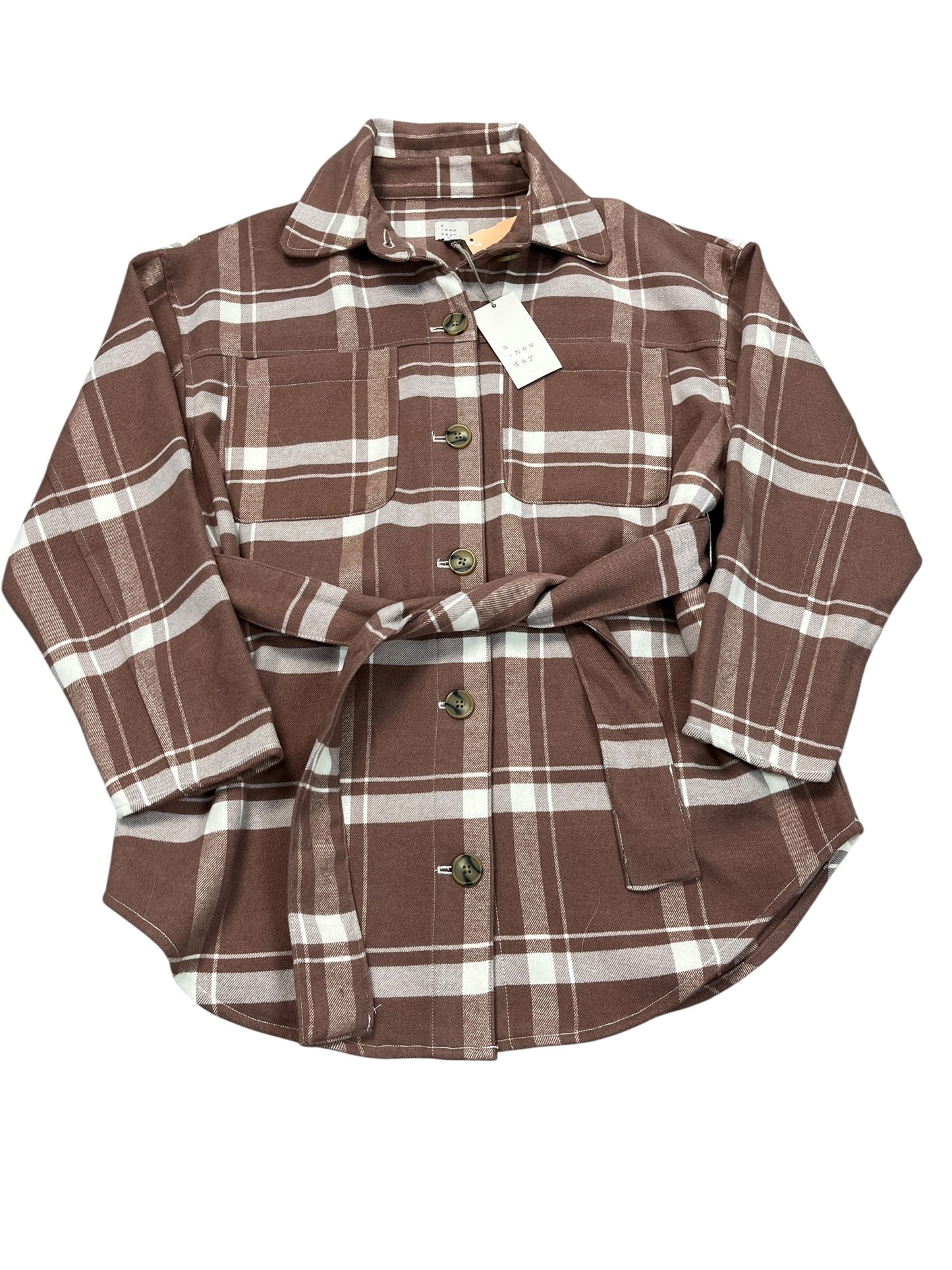 Jacket Shirt By A New Day In Brown, Size:S
