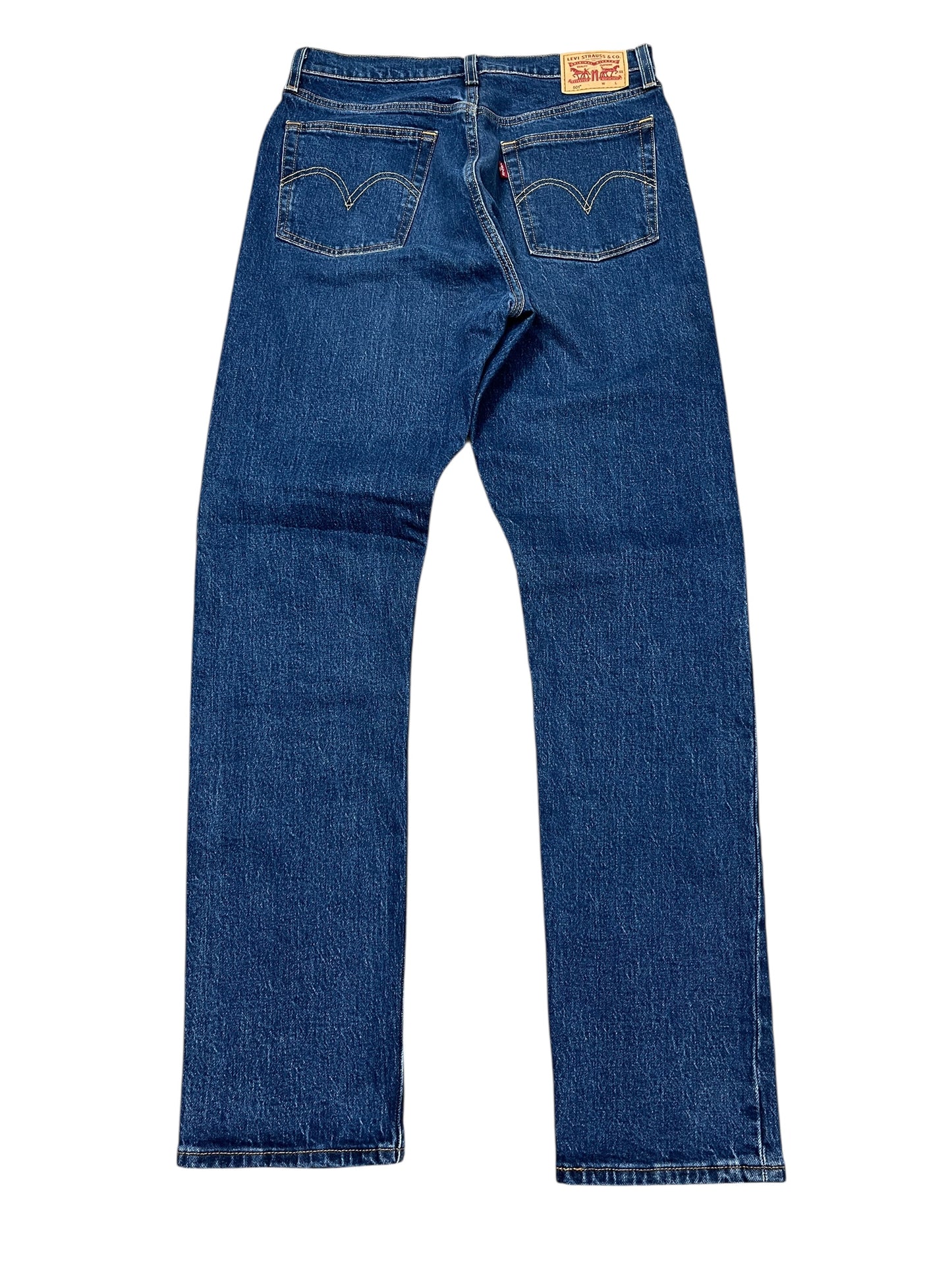 Jeans Boyfriend By Levis In Blue Denim, Size:8