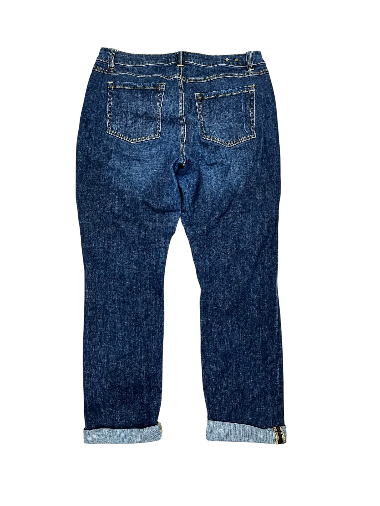 Jeans Straight By Cabi In Blue Denim, Size:10