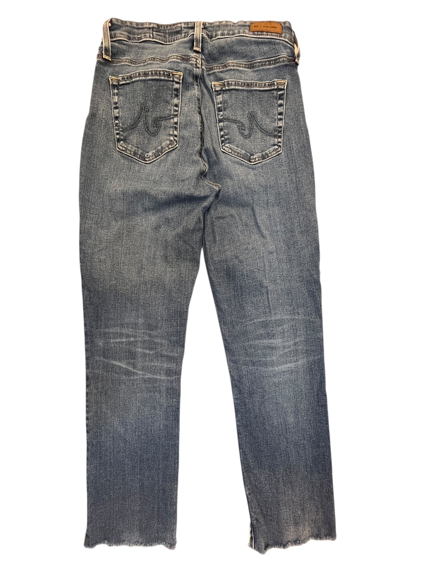 Jeans Straight By Ag Jeans In Blue Denim, Size:4