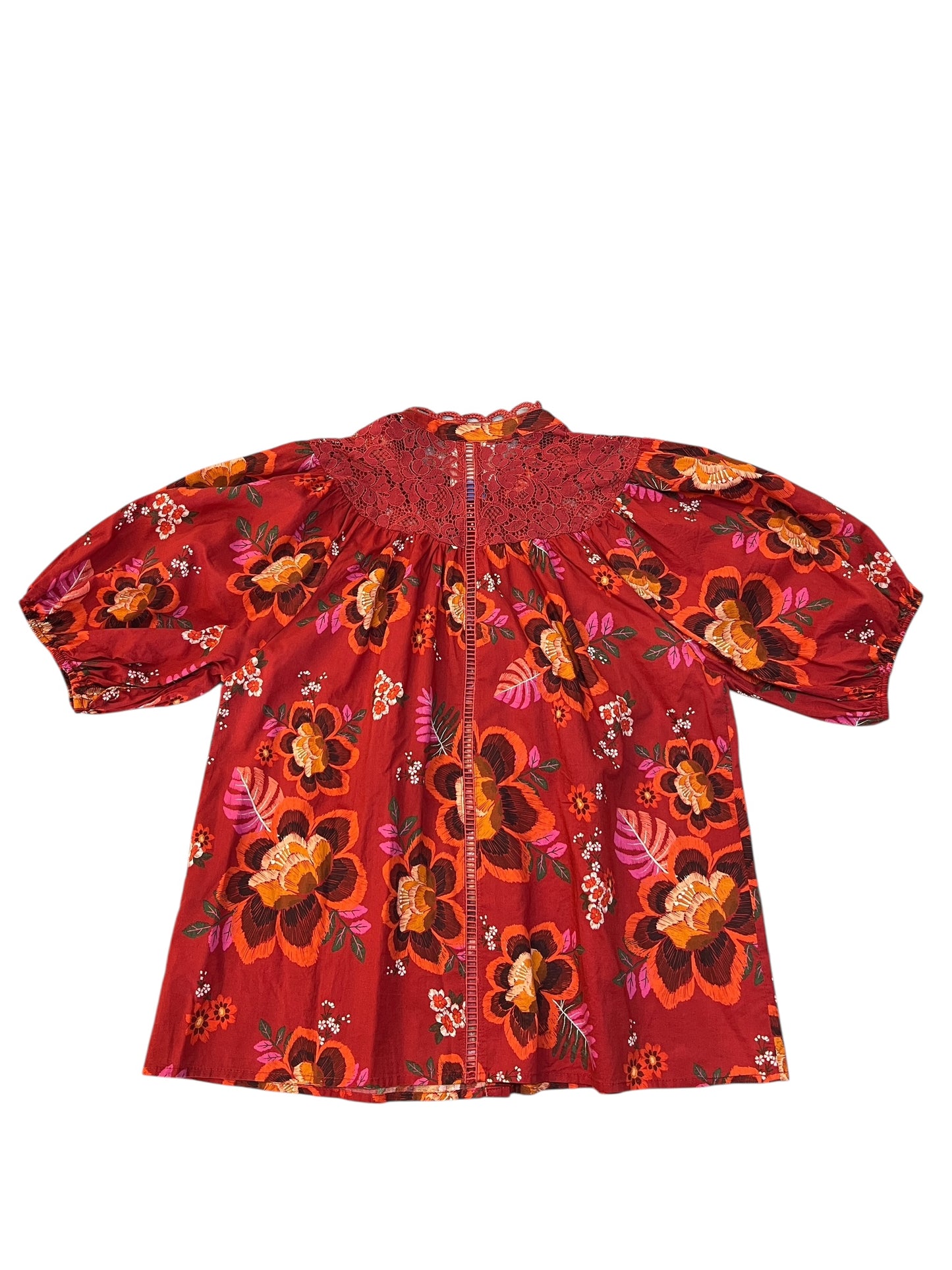 Top Ss By Farm Rio In Floral Print, Size:M