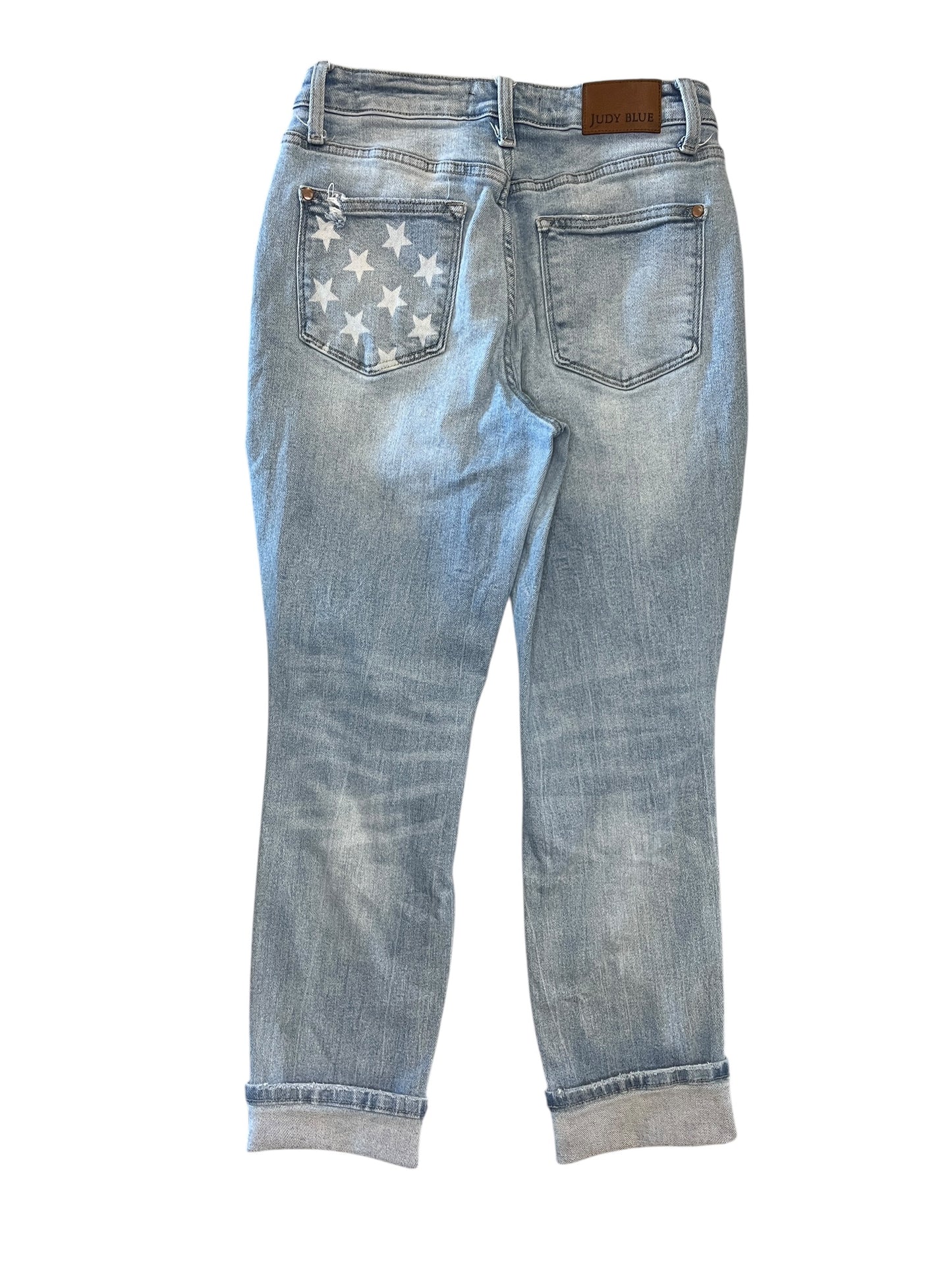 Jeans Straight By Judy Blue In Blue Denim, Size:4