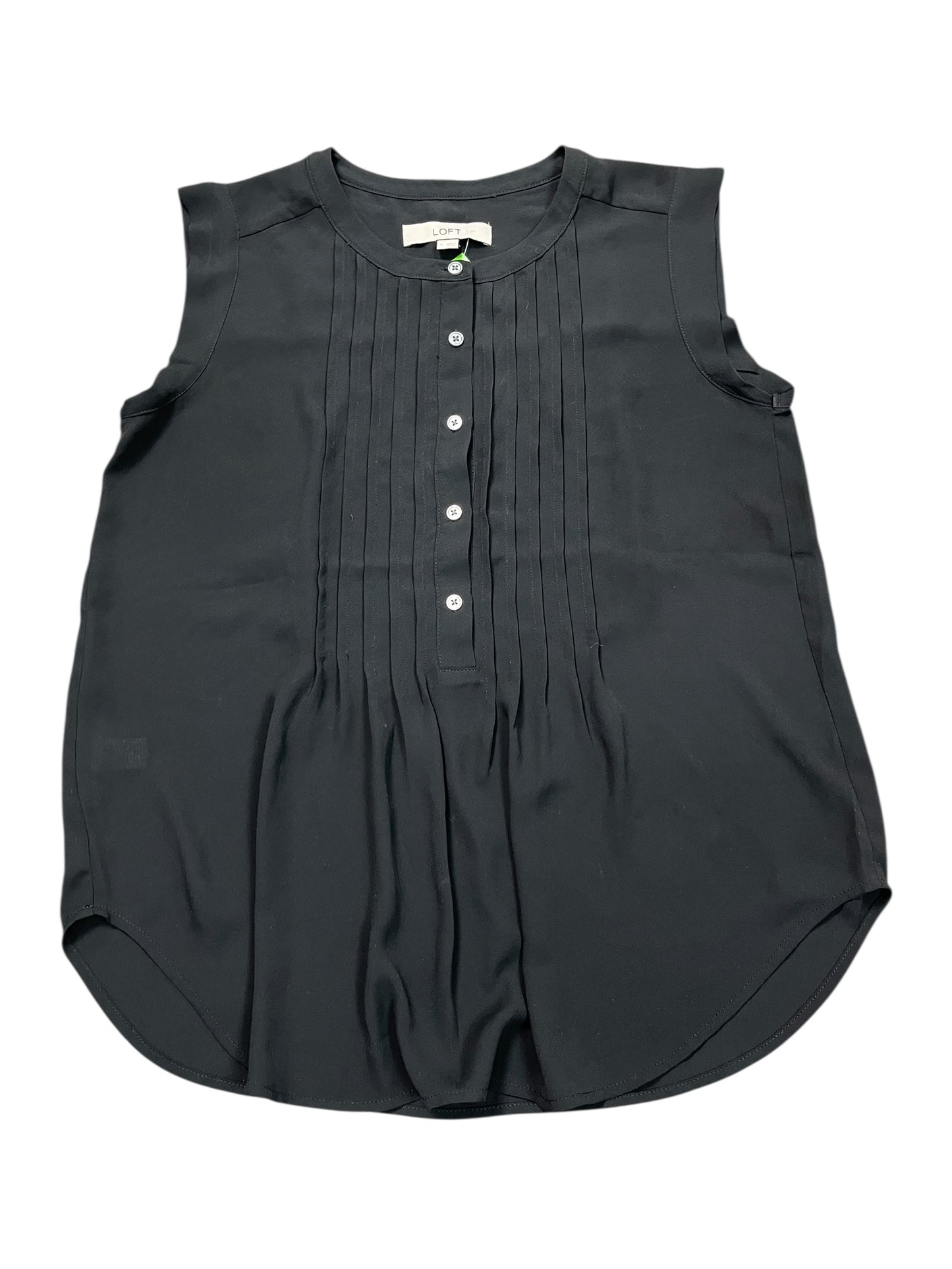 Blouse Sleeveless By Loft In Black, Size:S