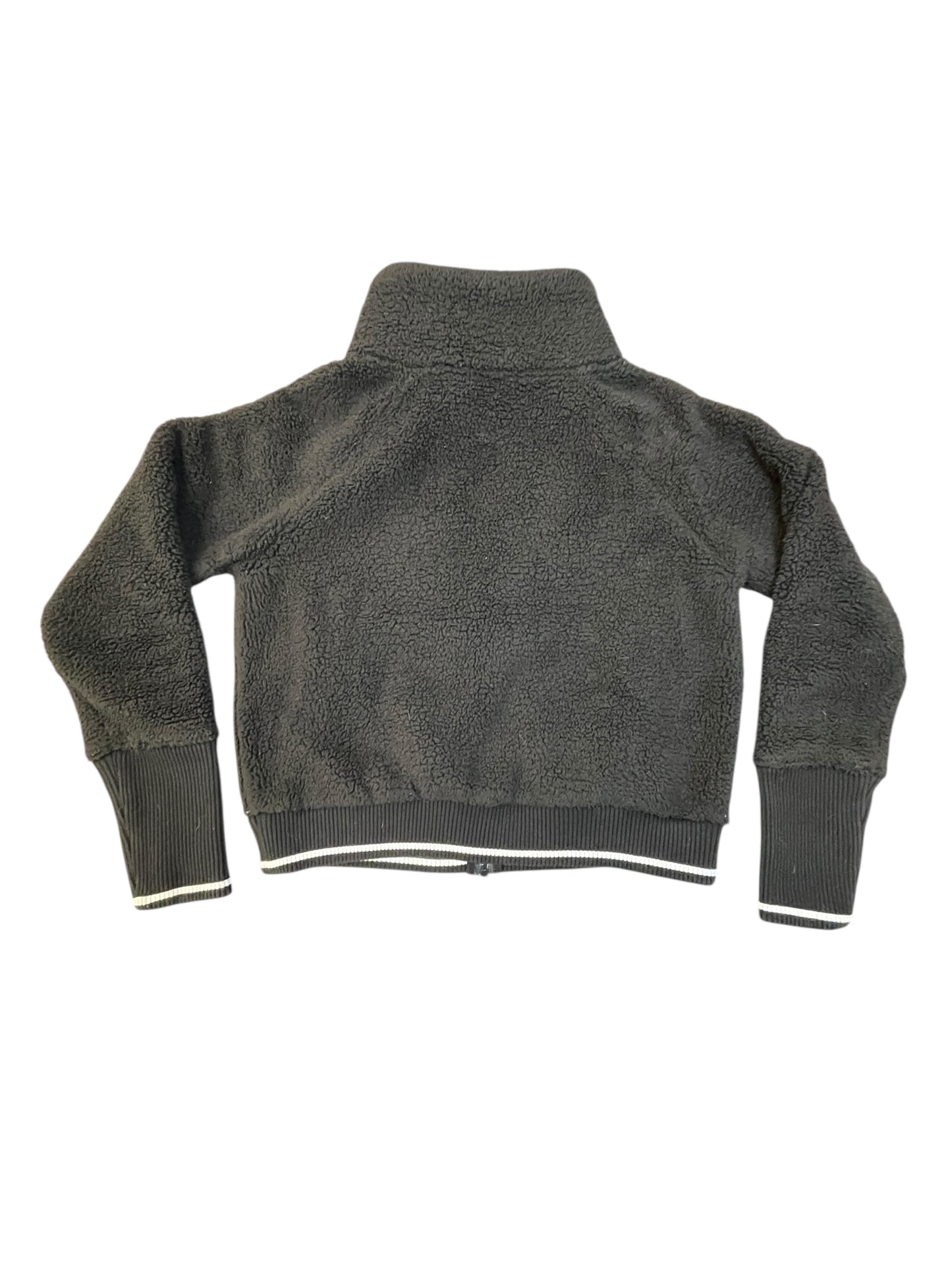 Jacket Faux Fur & Sherpa By Athleta In Black, Size:S