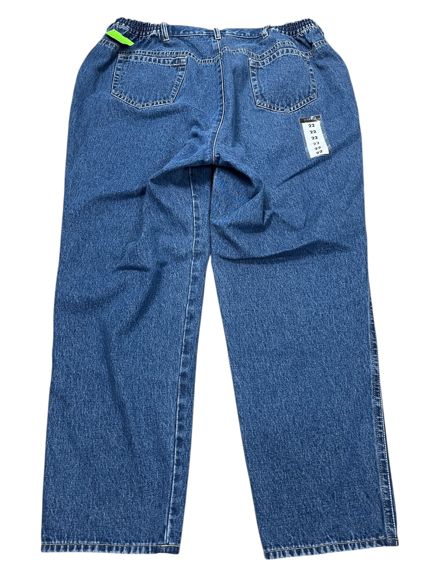 Jeans Straight By Elisabeth In Blue Denim, Size:22