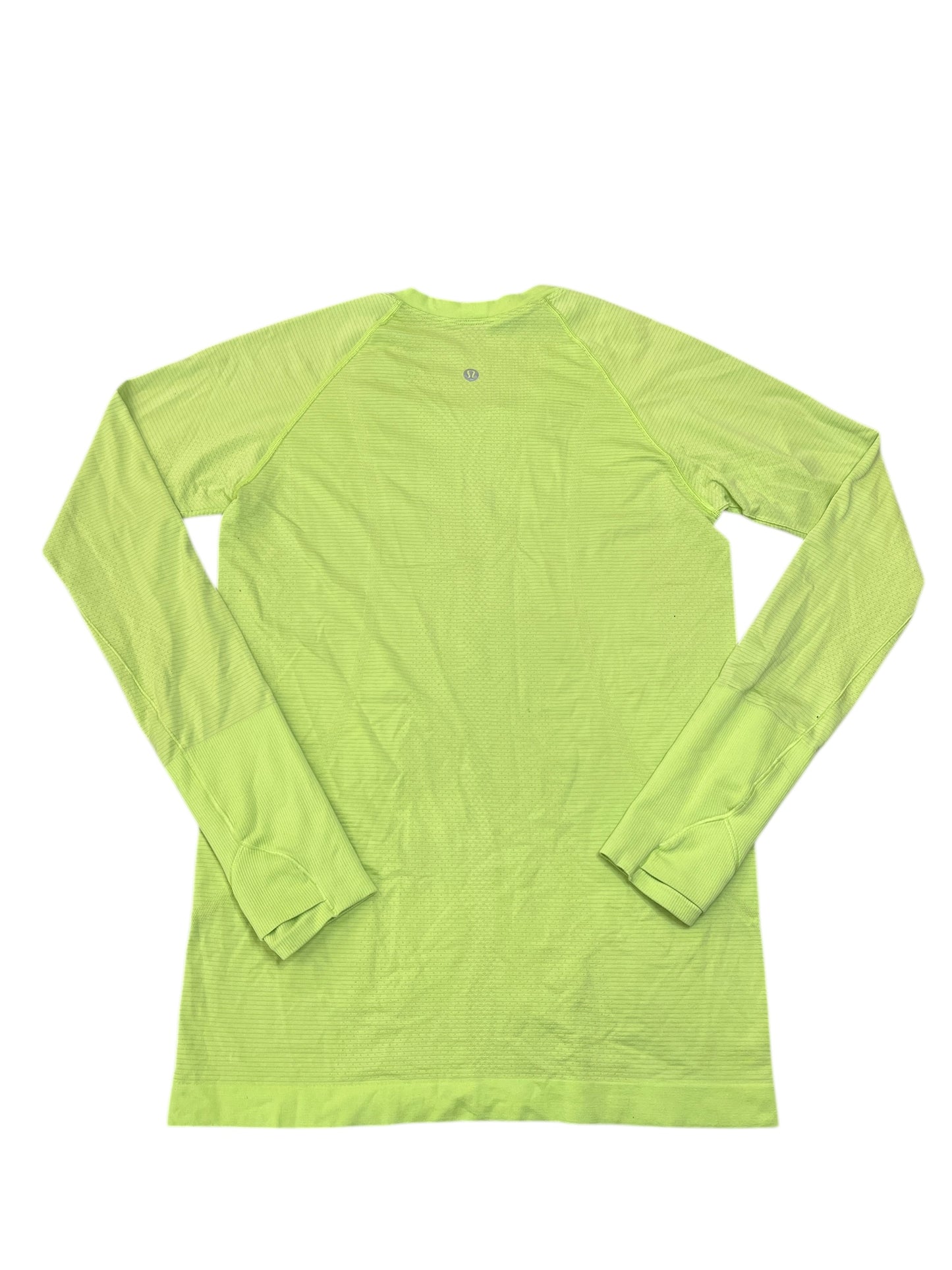 Athletic Top Ls Crewneck By Lululemon In Yellow, Size:M