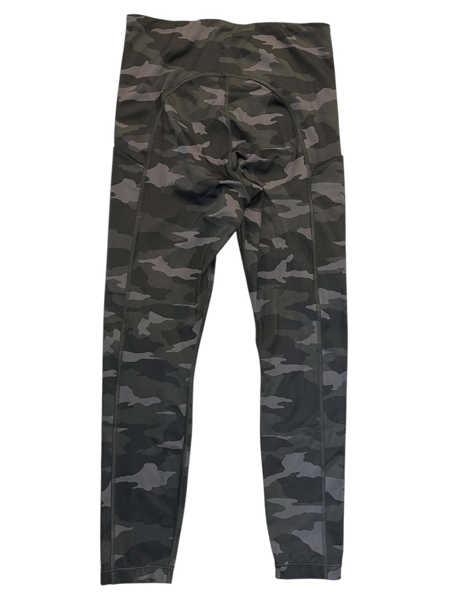 Athletic Leggings By Athleta In Black & Grey, Size:S