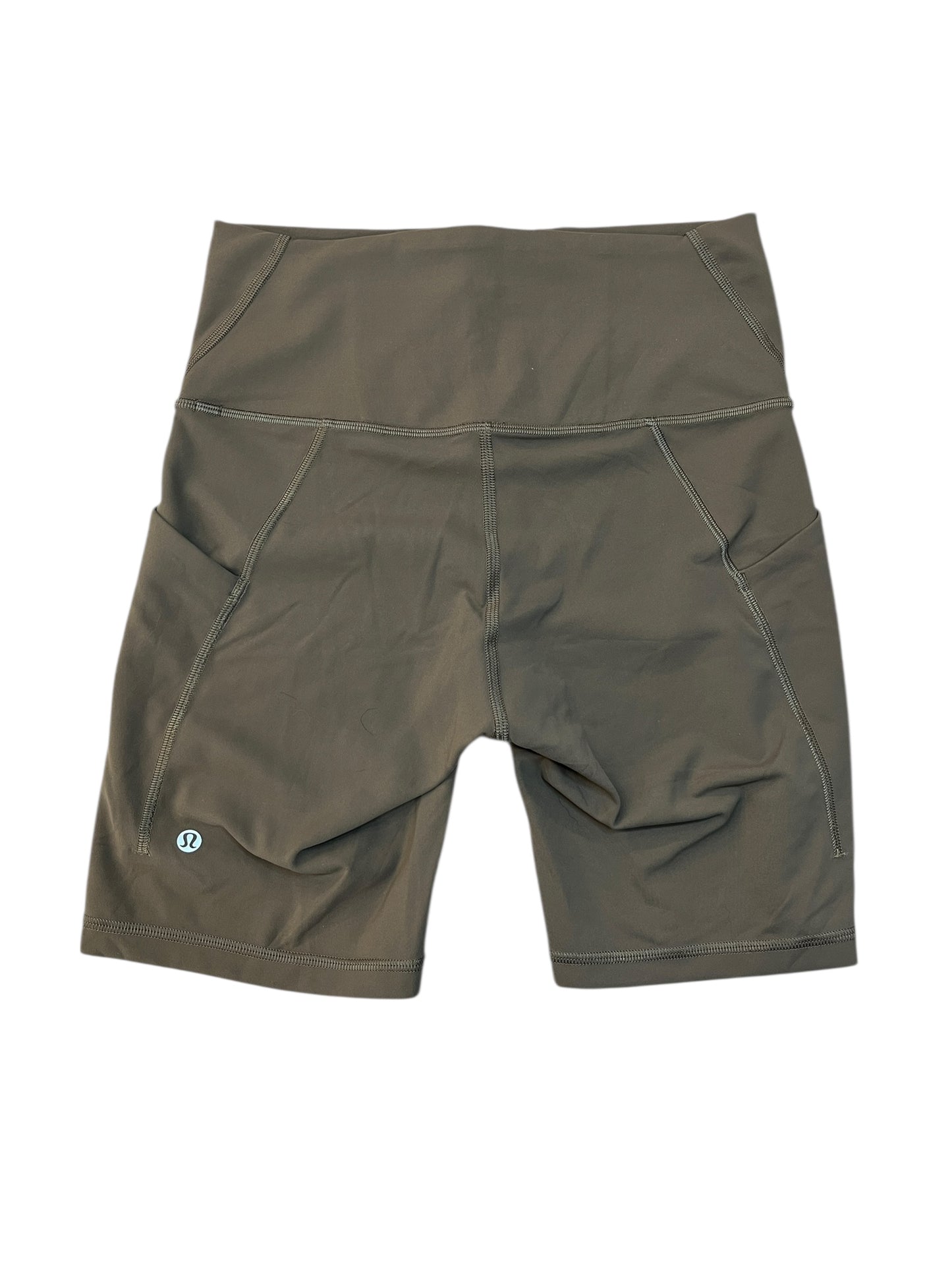 Athletic Shorts By Lululemon In Green, Size:M
