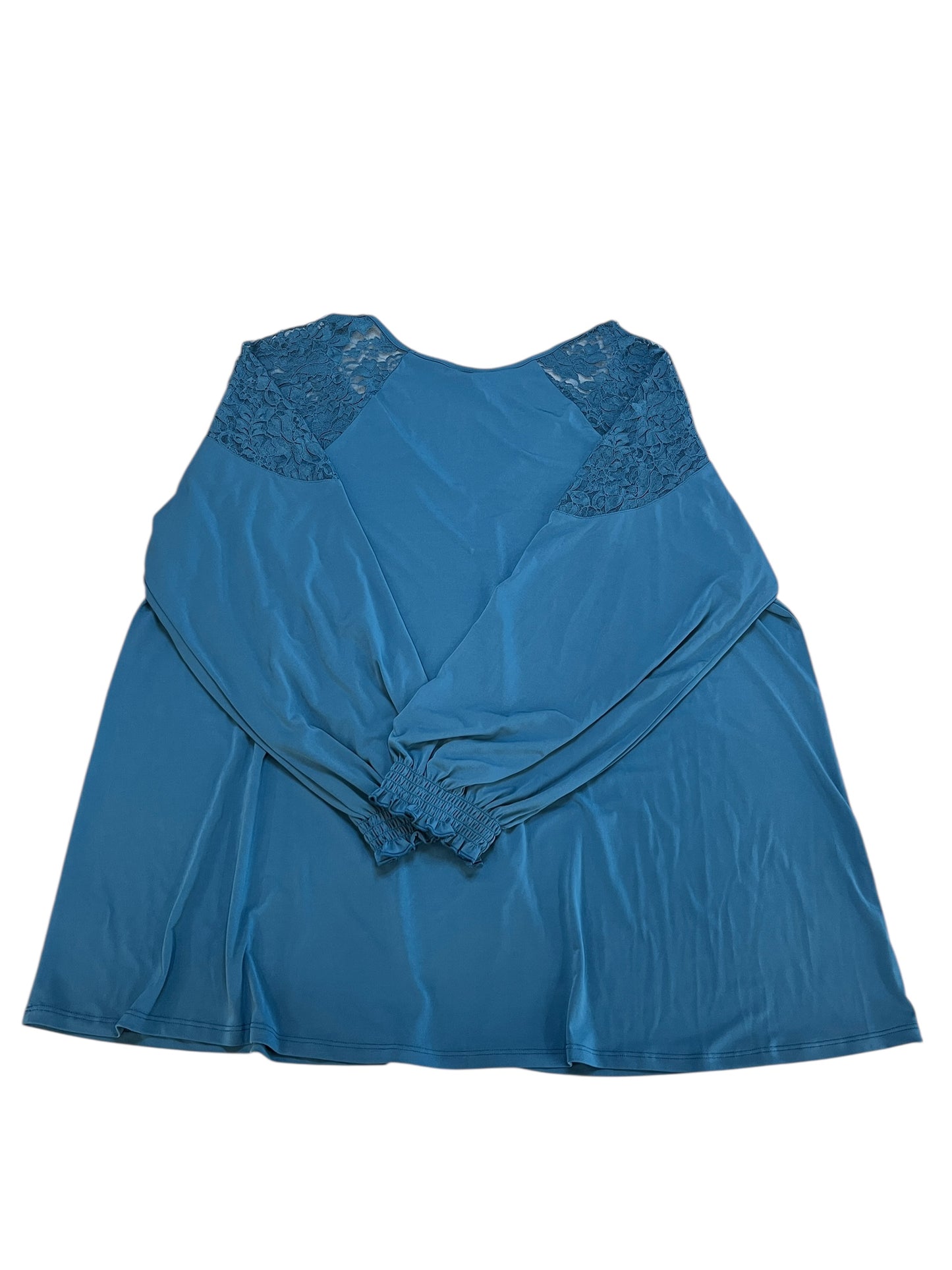 Blouse 3/4 Sleeve By Torrid In Blue, Size:3X
