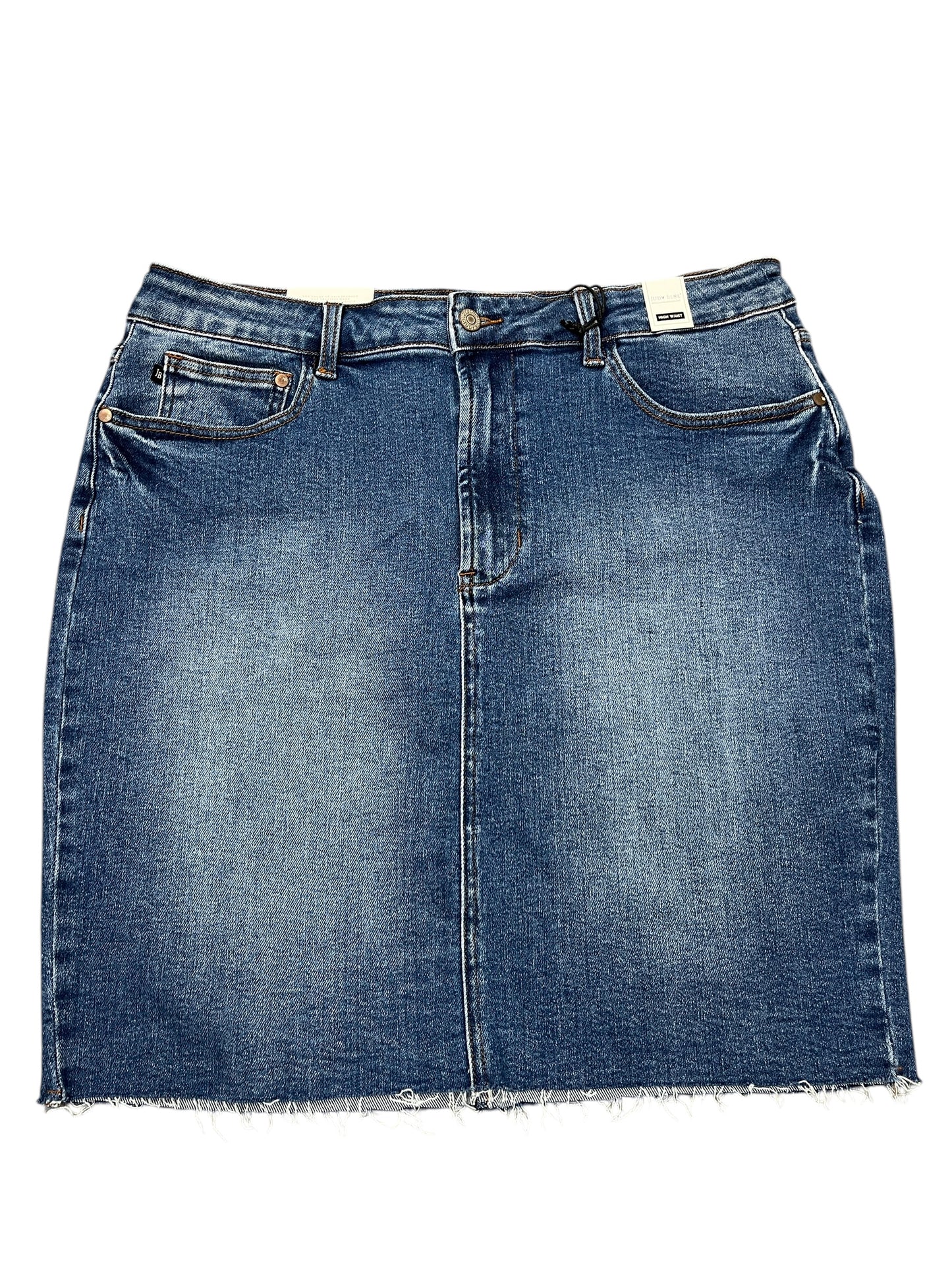 Skirt Midi By Judy Blue In Blue Denim, Size:2X