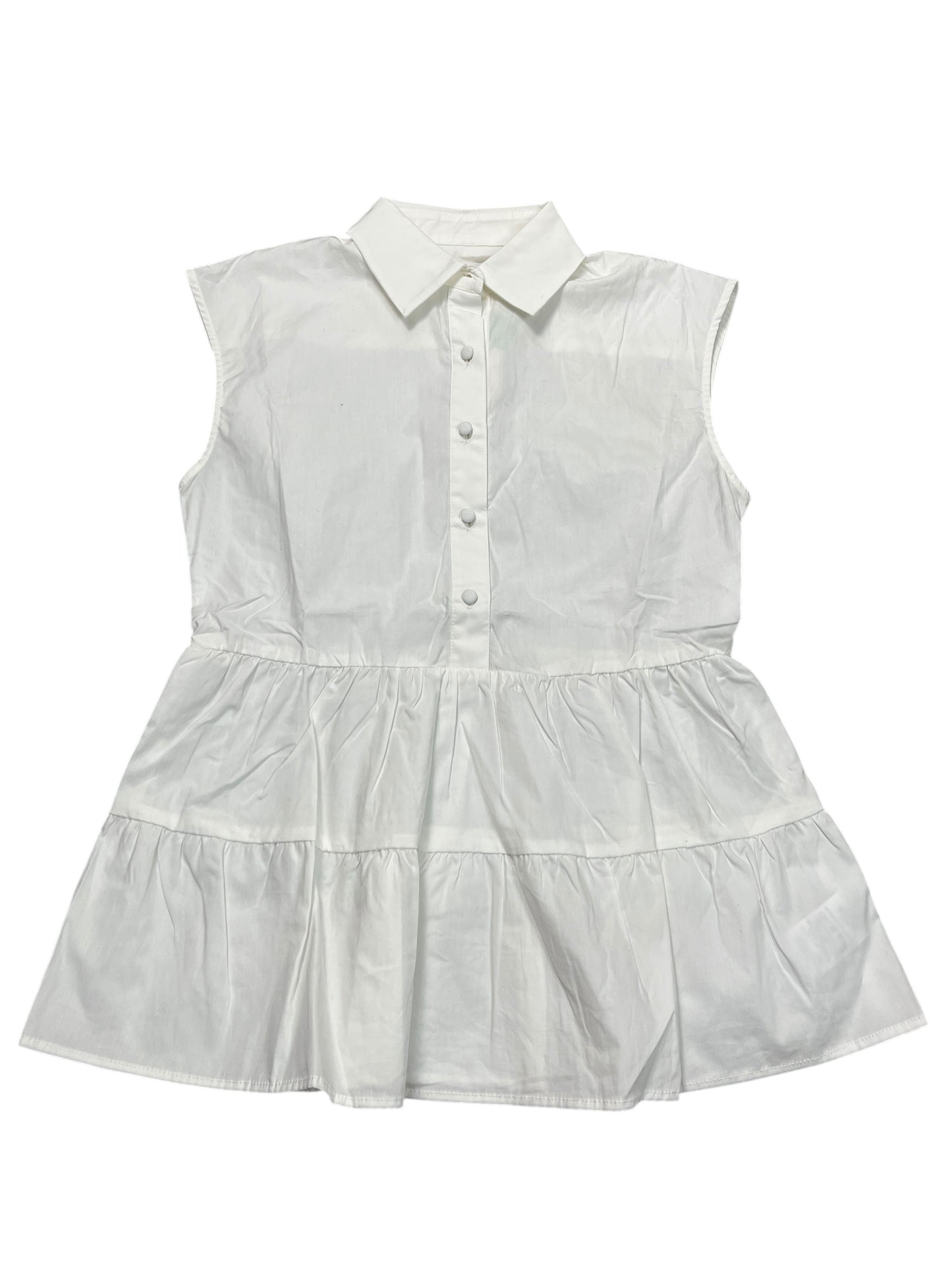 Blouse Sleeveless By Hutch In White, Size:Xs