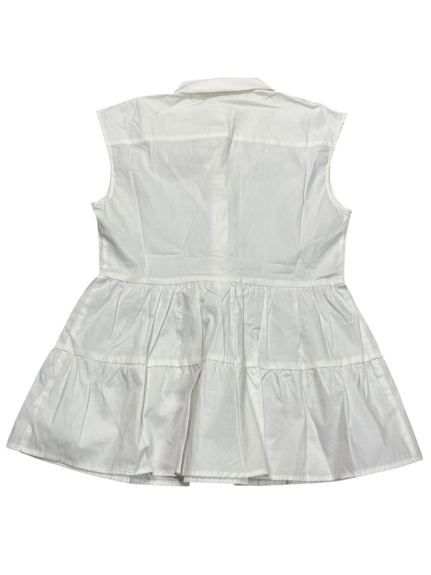 Blouse Sleeveless By Hutch In White, Size:Xs