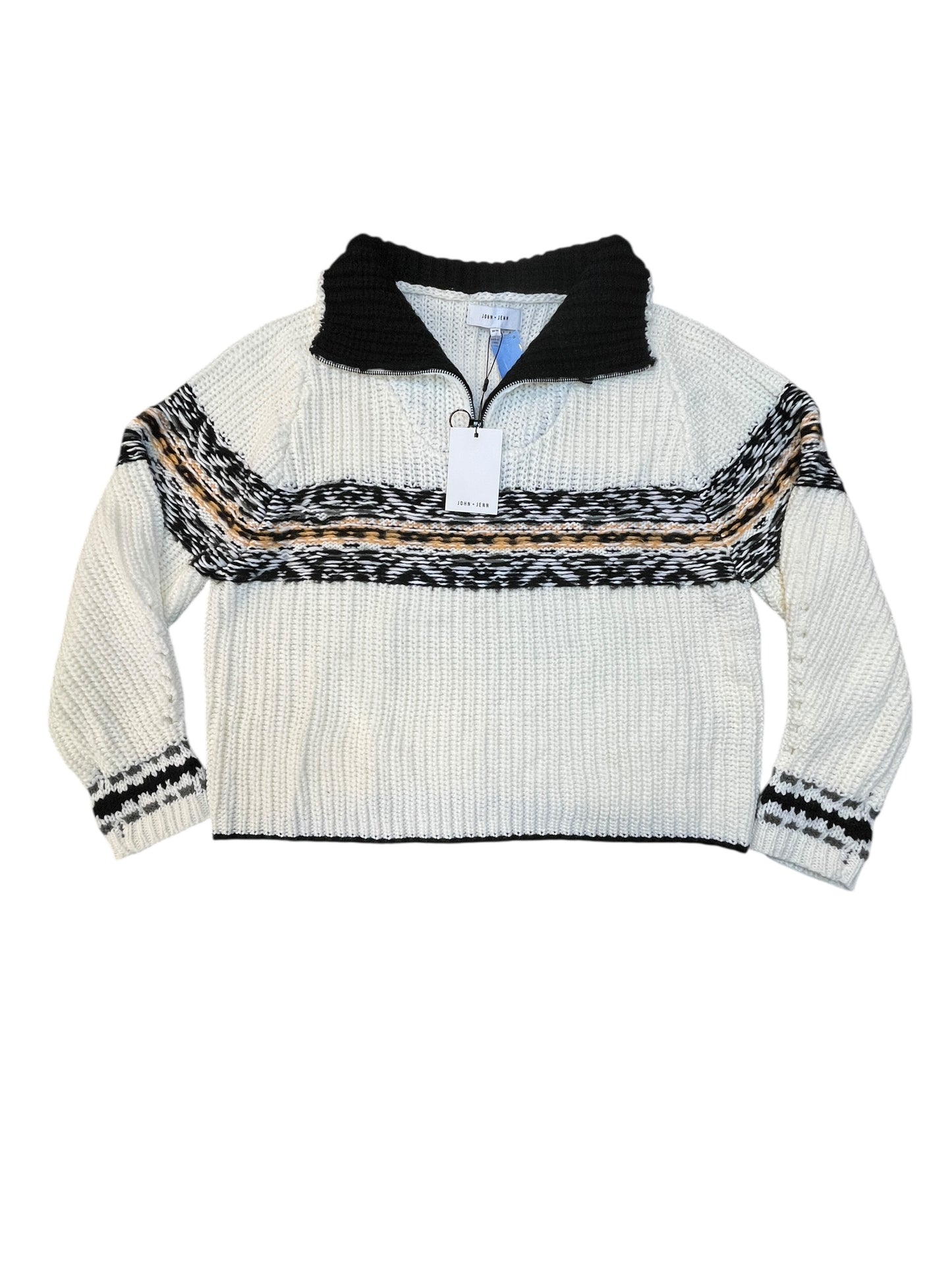 Sweater By John + Jenn In Black & Cream, Size:M