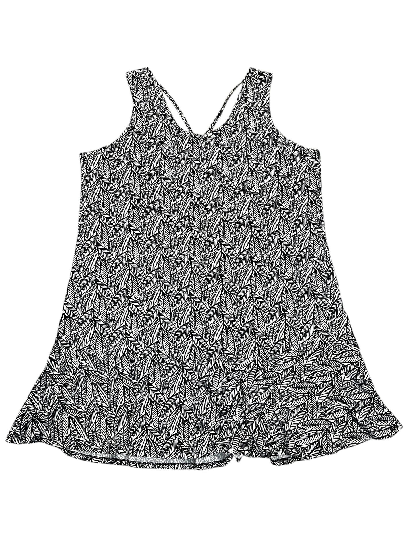 Dress Casual Short By IN EXTENSO In Black & White, Size:Xxl
