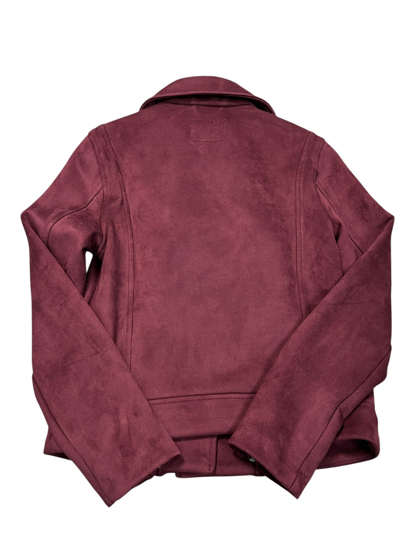 Jacket Moto By Old Navy In Maroon, Size:Xs