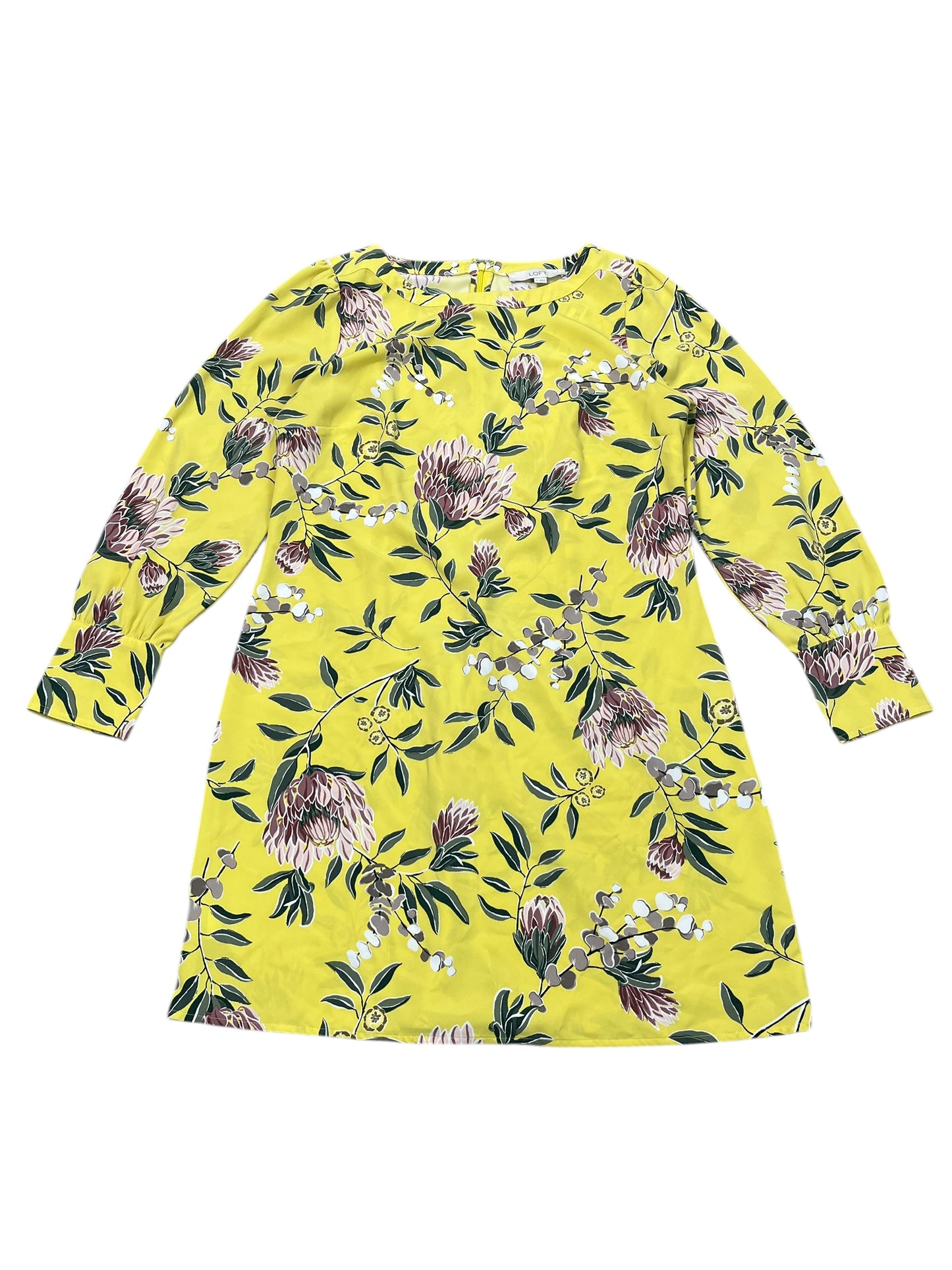 Dress Casual Midi By Loft In Yellow, Size:M