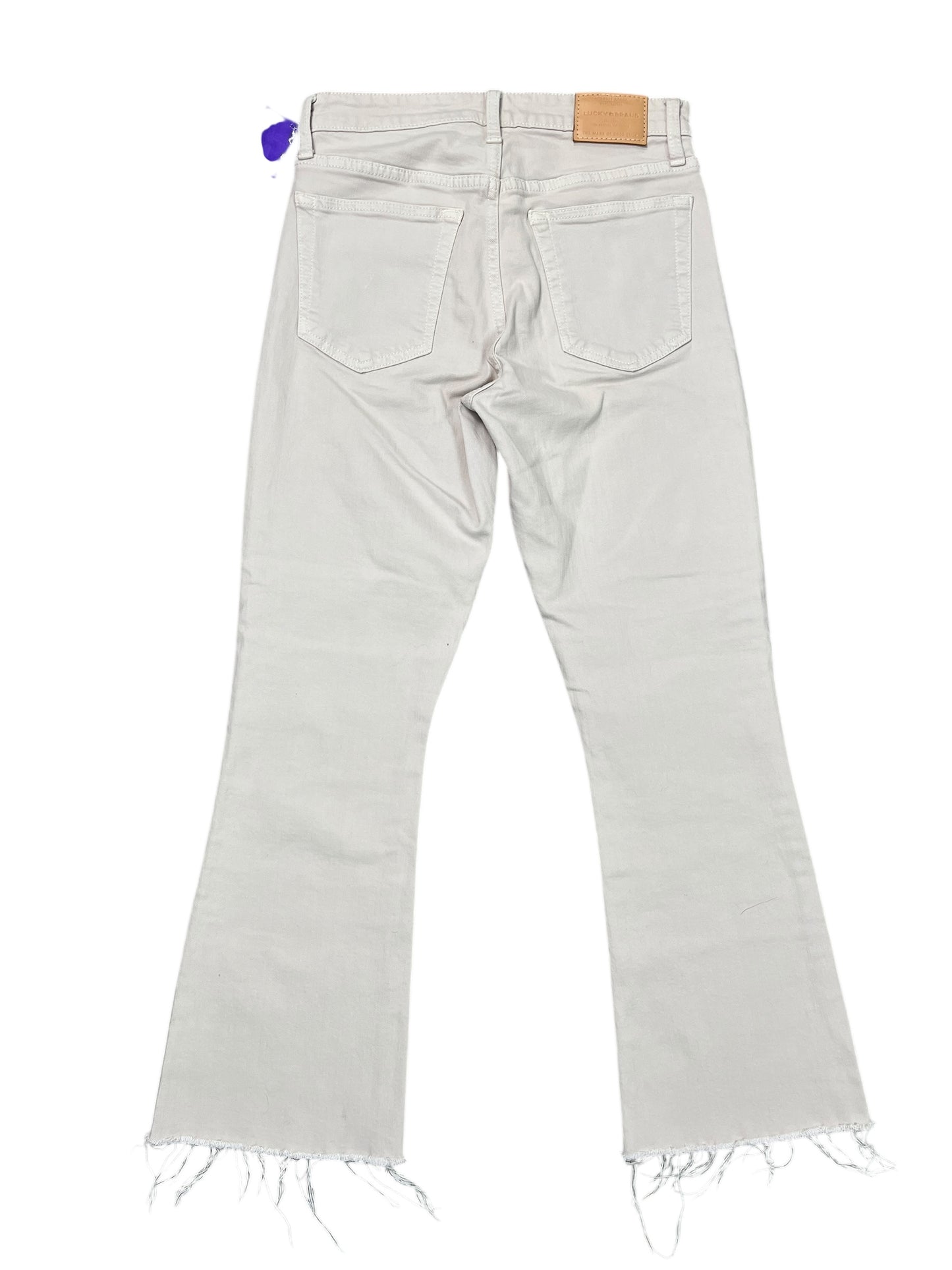 Jeans Cropped By Lucky Brand In White Denim, Size:4