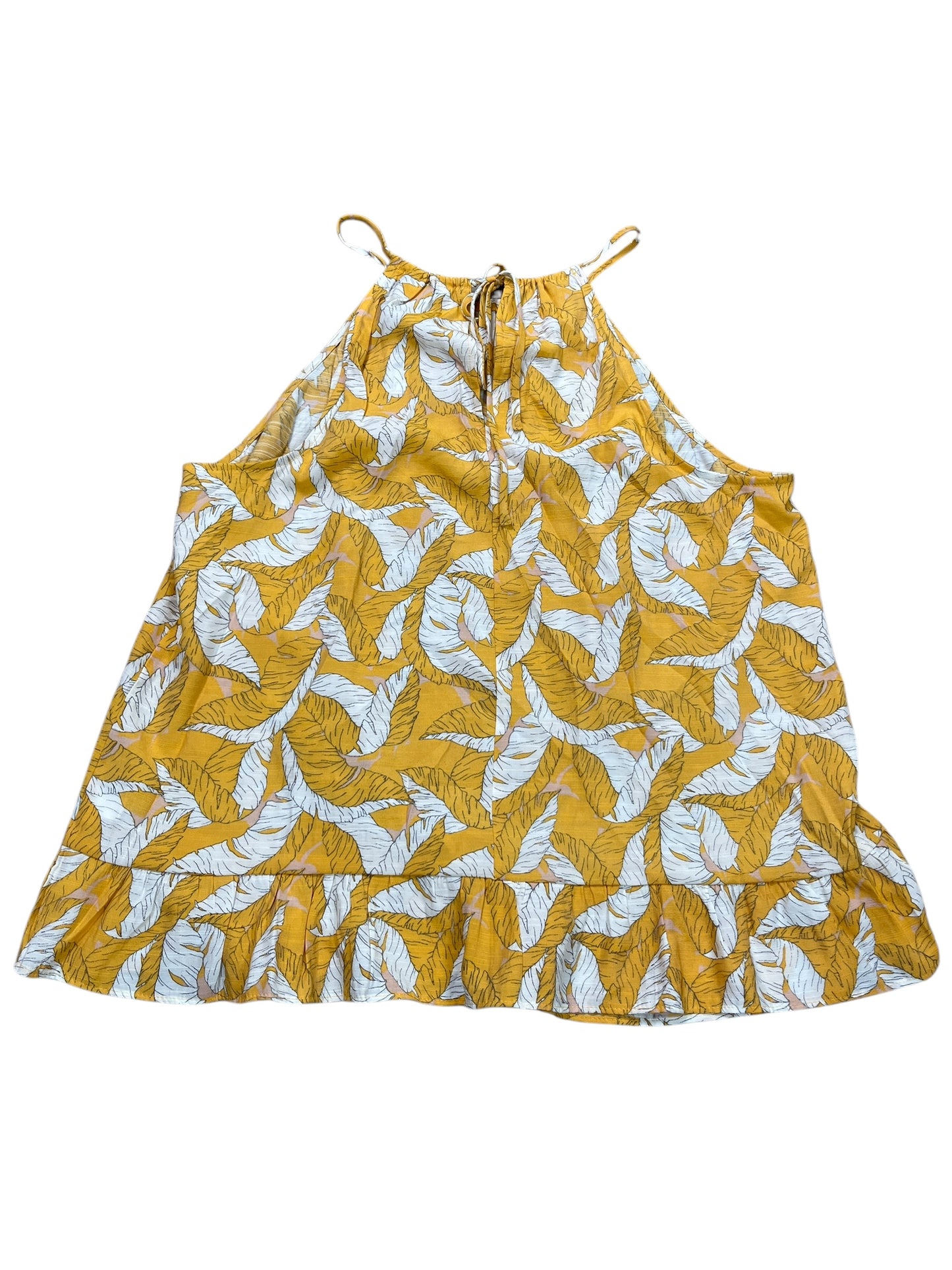 Blouse Sleeveless By Nine West Apparel In Yellow, Size:L